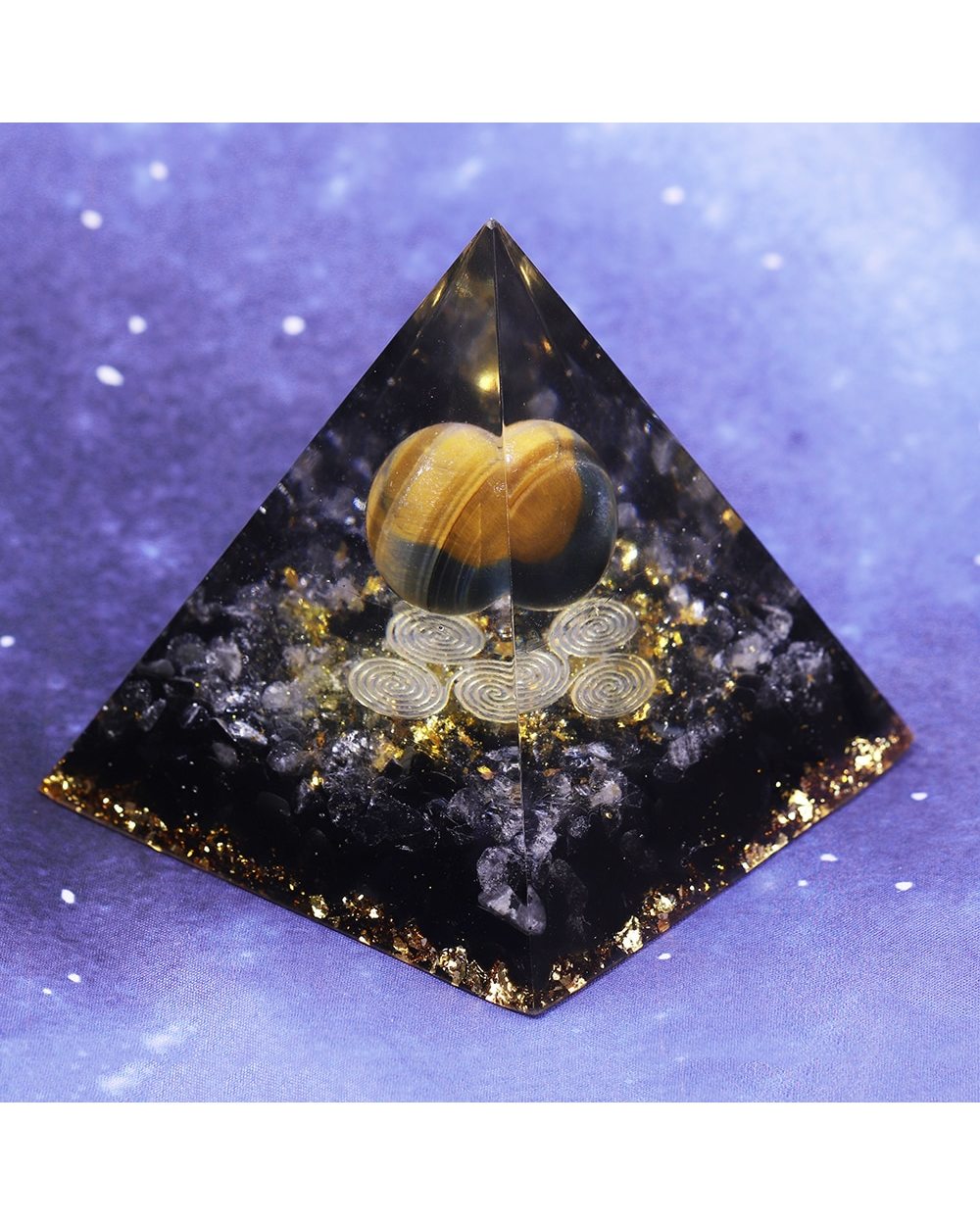 Orgone Energy Converter Orgonite Pyramid Obsidian Soothe The Soul Stone That Change The Magnetic Field Of Life front-4