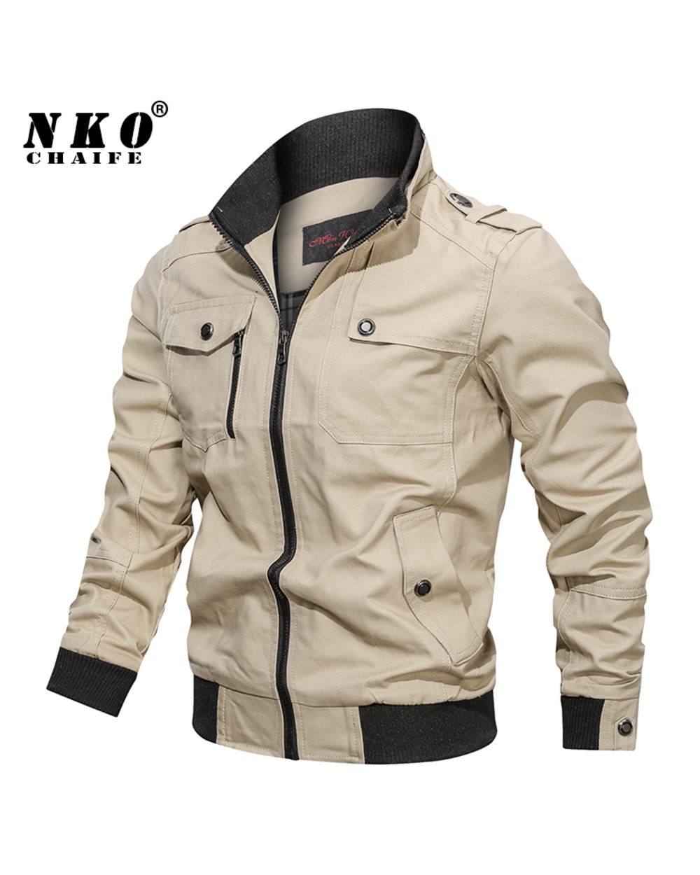 New Jacket Men Fashion Slim Bomber front-0
