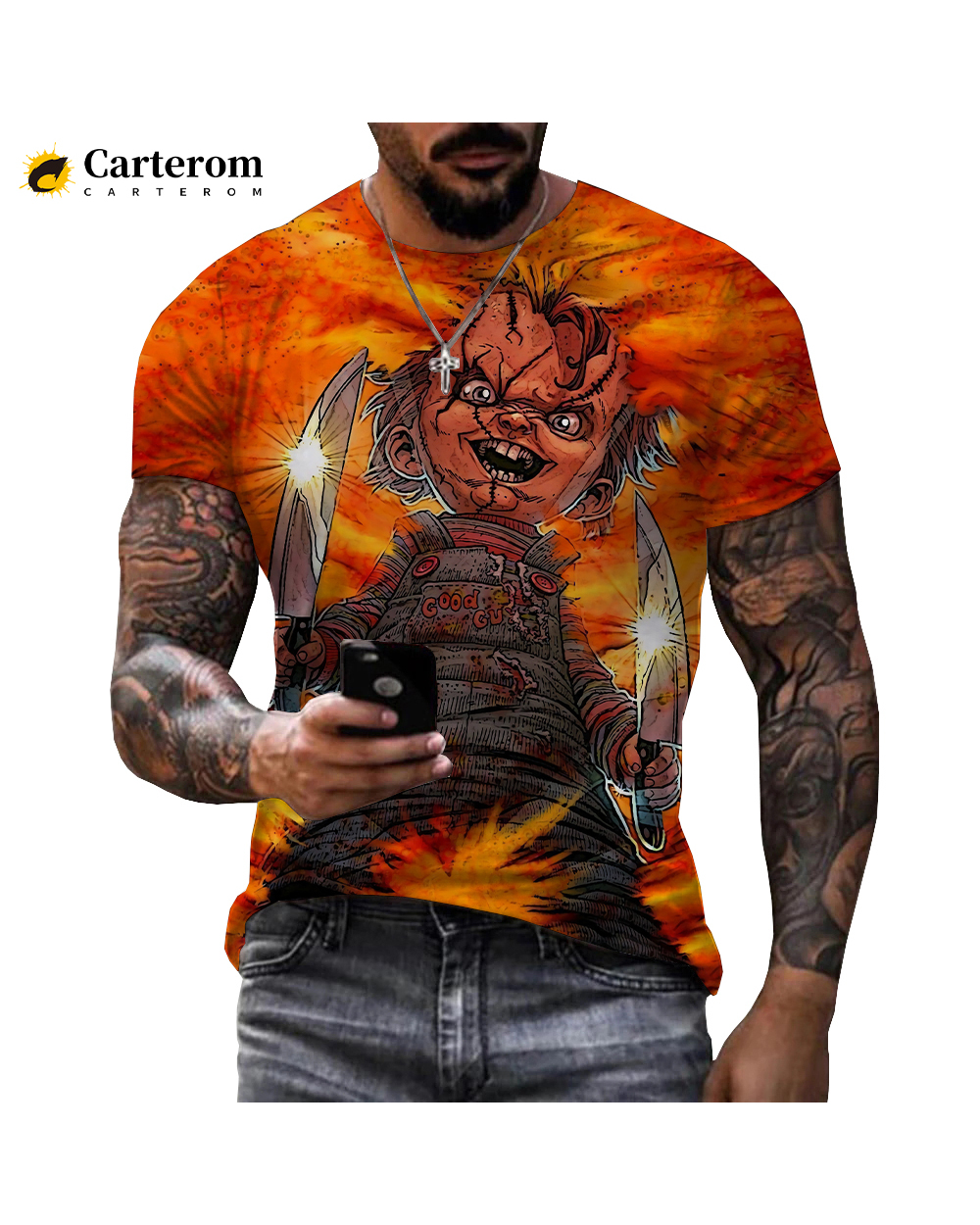 Chucky Movie Printed 3D T-shirt Horror front-3
