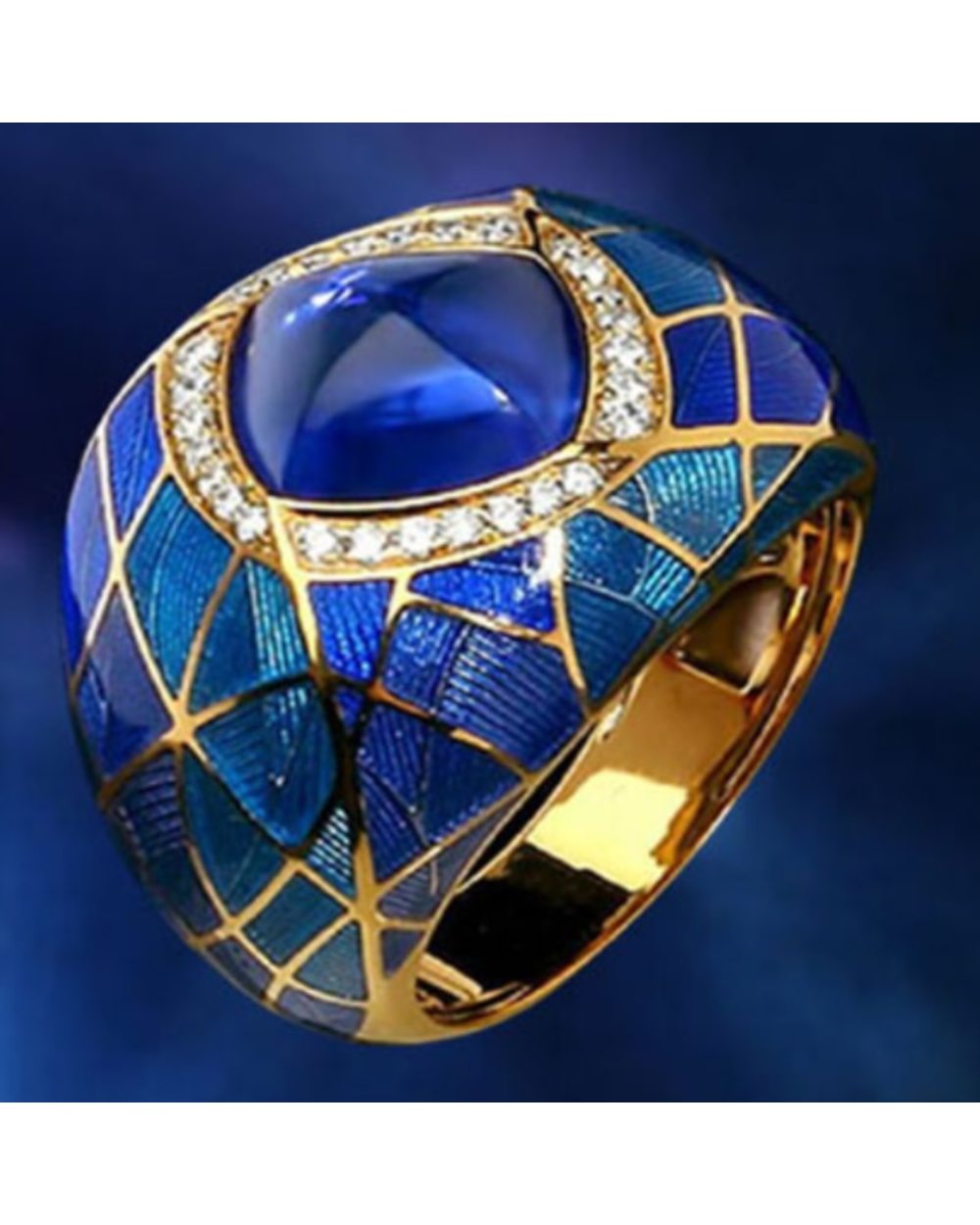 Stylish Sapphire Ring Anniversary Jewelry Elegant Fashion Ring 2022 front-0