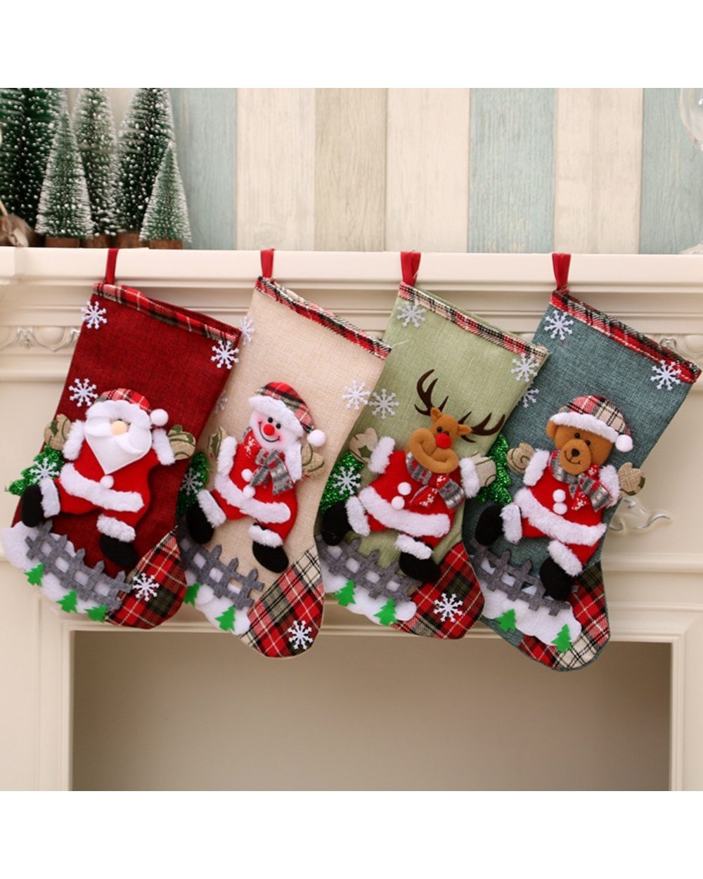 Christmas Stocking Sack Xmas gift candy bag Noel Christmas decorations for Tree decor front-0
