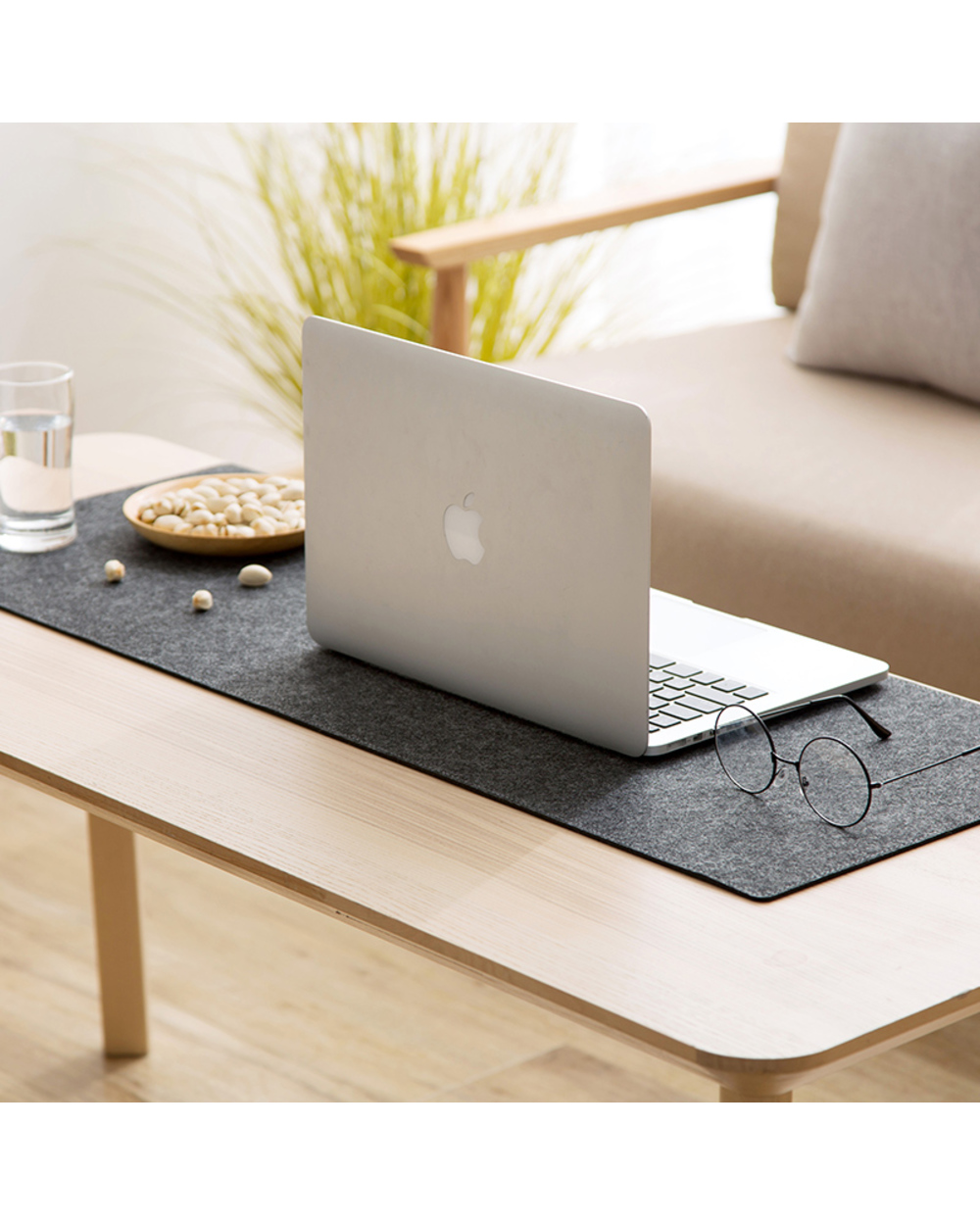 Large Office Computer Desk Mat Table Keyboard Mouse Pad Wool Felt Laptop Cushion Desk Non-Slip Mat Gamer Mousepad Mat front-2