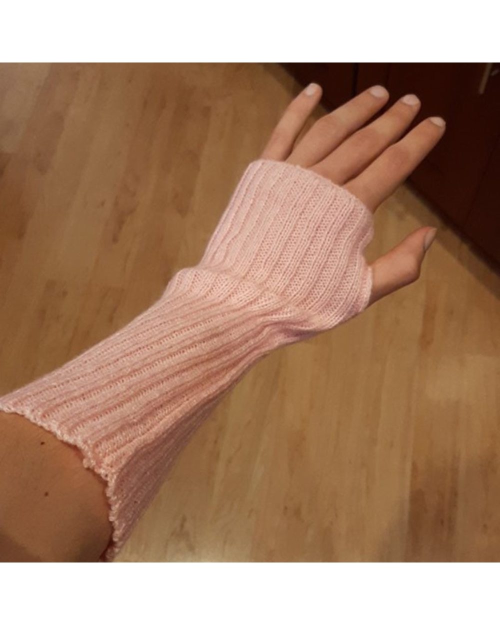 New Women Arm Warmers Japanese White Black Goth Knitted Kawaii Fingerless Gloves Ankle Wrist Sleeves Harajuku Girls Ani front-4