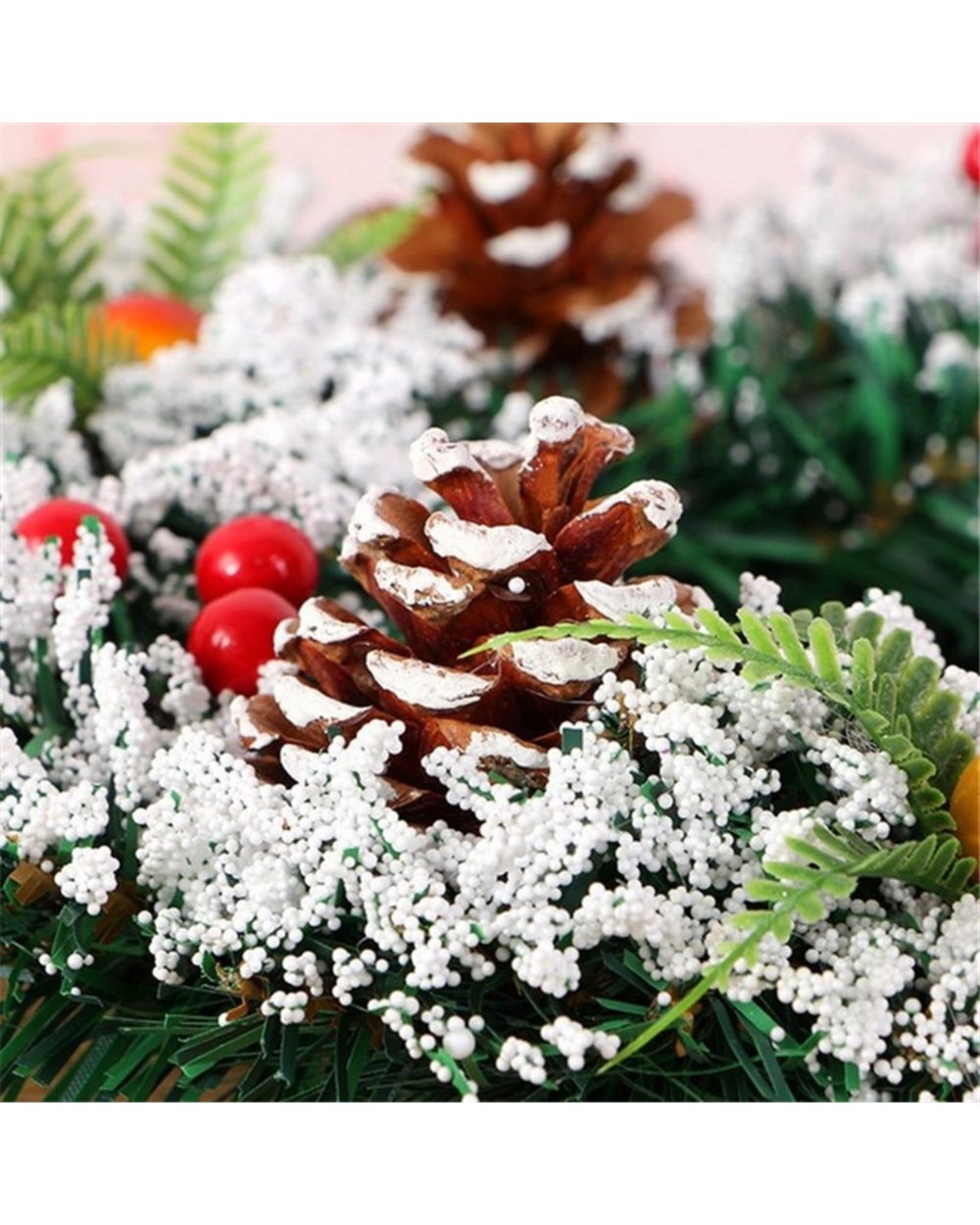 2022 Christmas Garland Wreath Pinecone Christmas Decorations for Home Xmas Party Supplies Hanging Ornament Decoration front-2