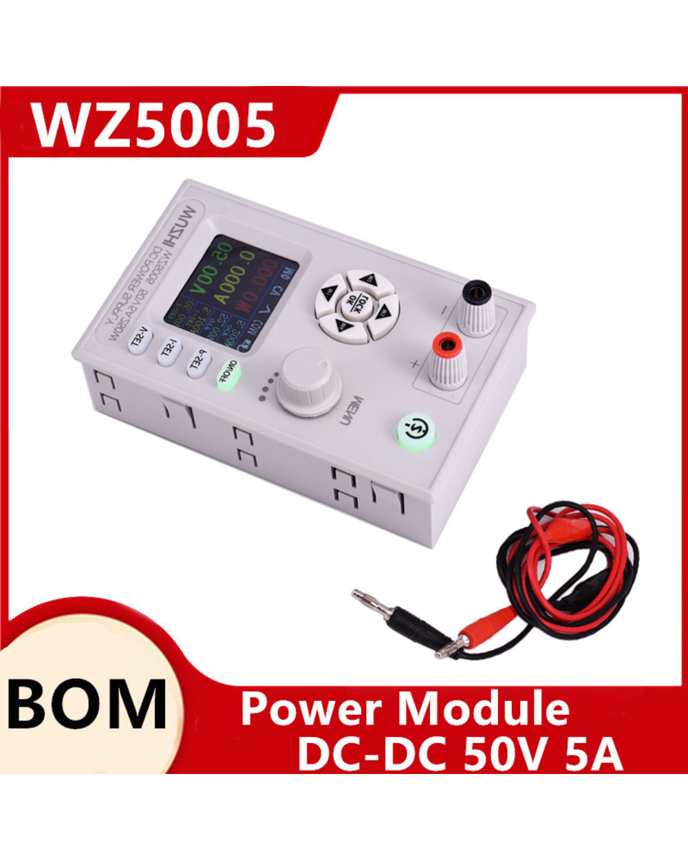 Wz5005 Dc Dc-Buck Converter Cc Cv 50V 5A Power Module Adjustable Regulated Laboratory Power Supply 5V 12V 24V Communica front-0