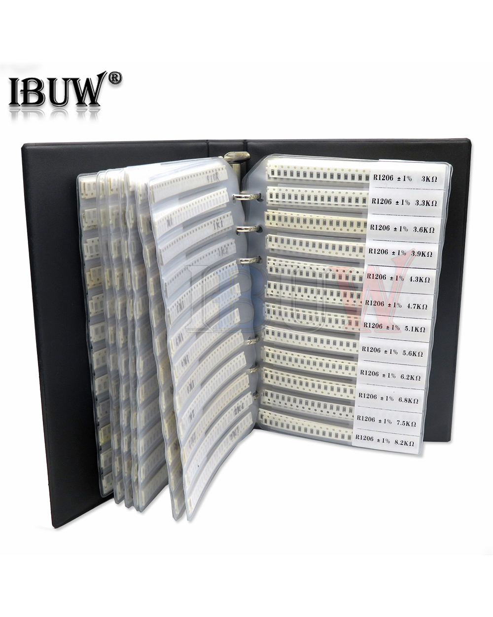 4250Pcs 8500Pcs 8850Pcs 0201 0402 0603 0805 1206 Resistor Sample Book Ibuw 1% Smd Assorted Kit 10K 100K 1K 1R 100R 220R front-1