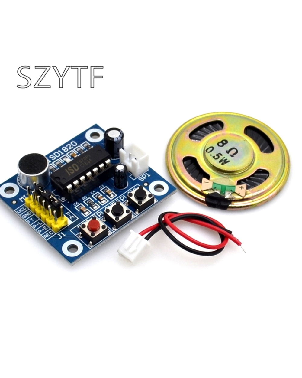 Isd1820 Voice Recording Recorder Module With Mic Sound Audio Loudspeaker front-0