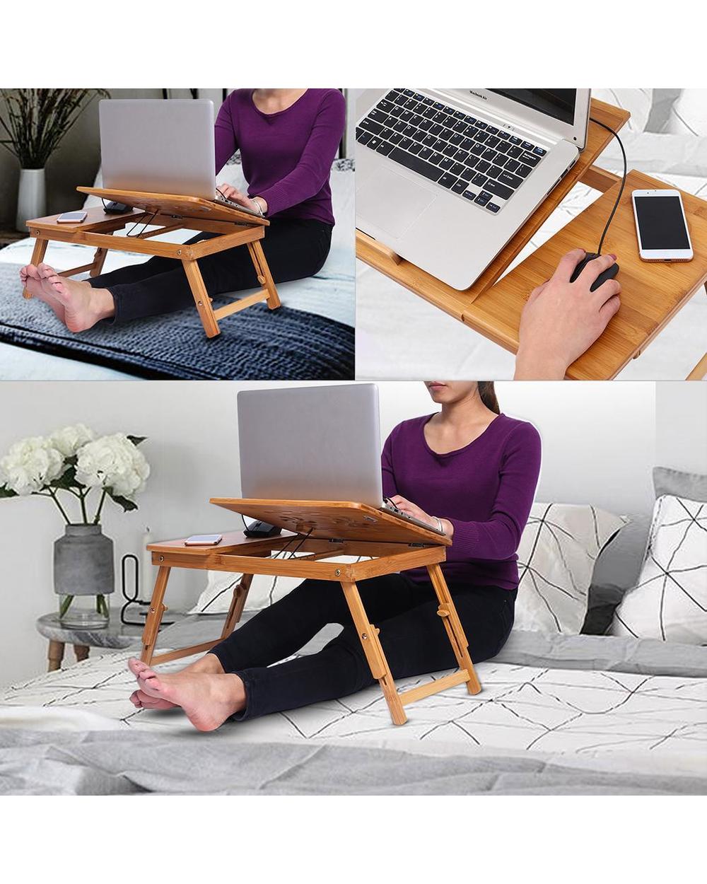Adjustable Portable Foldable Laptop Desk Table front-1