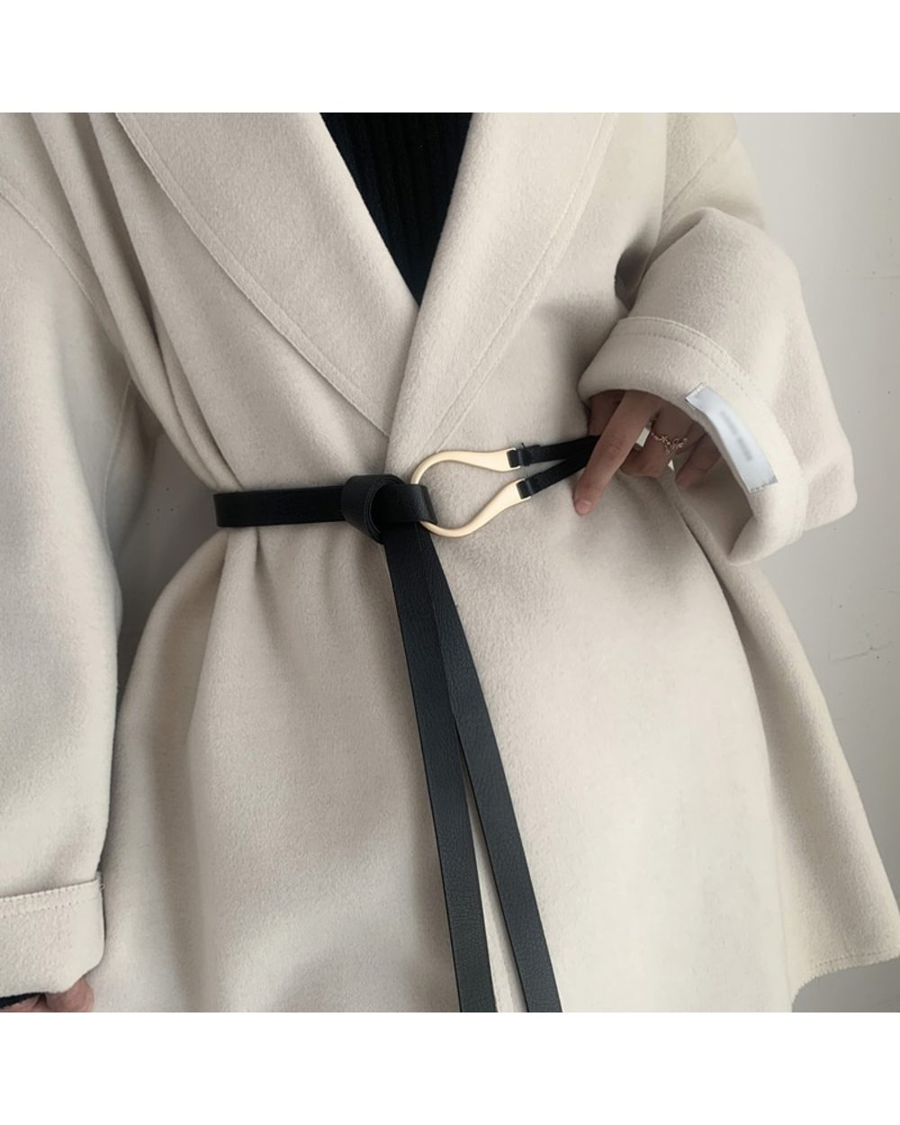 New Fashion Leather Women Belt Designer Metal Buckle Waist Strap All-Match Lady Dress Coat Sweater Decorative Knotted W front-0
