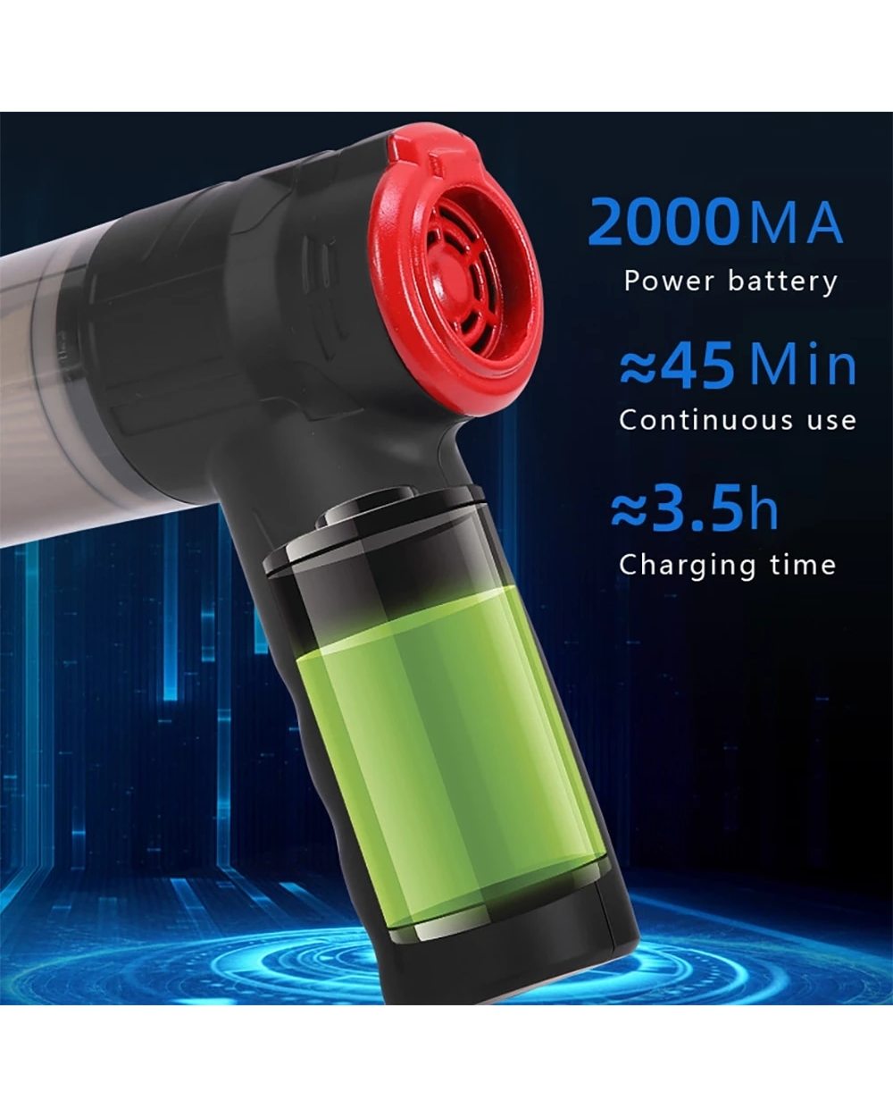 New Portable Car Vacuum Cleaner Wireless Handheld Vacuum Cleaner For Car Home Strong Suction Vacuum Cleaner And Air Blo front-2