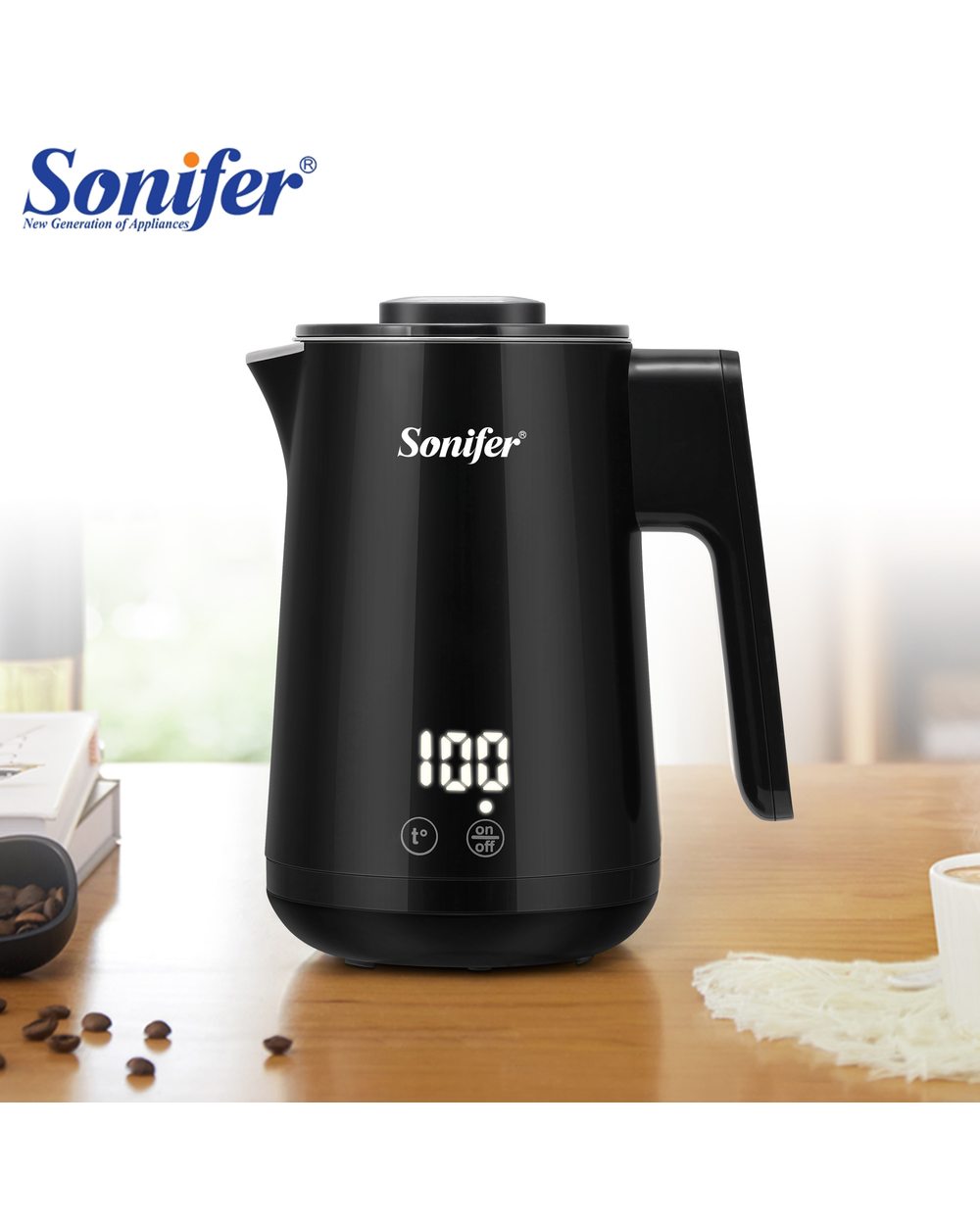 Travel Electric Kettle Tea Coffee 0.8L With Temperature Control Keep-Warm Function Appliances Kitchen Smart Kettle Pot front-0