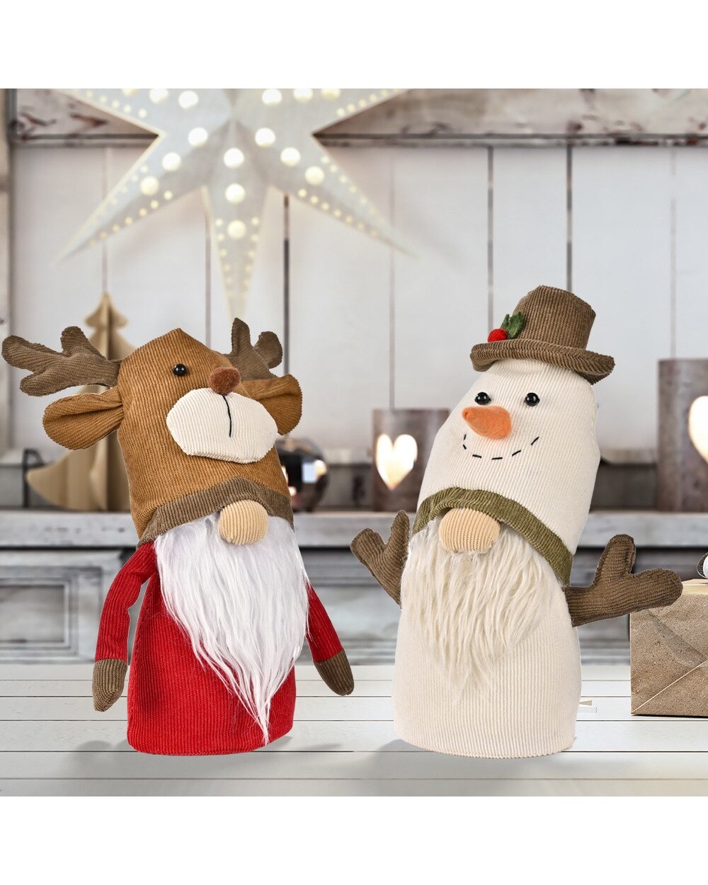 2022 Fashion Christmas Antlers Modeling Faceless Gnome Santa Tulip Rudolph Doll For Home Gifts Ornaments Party Supplies front-1