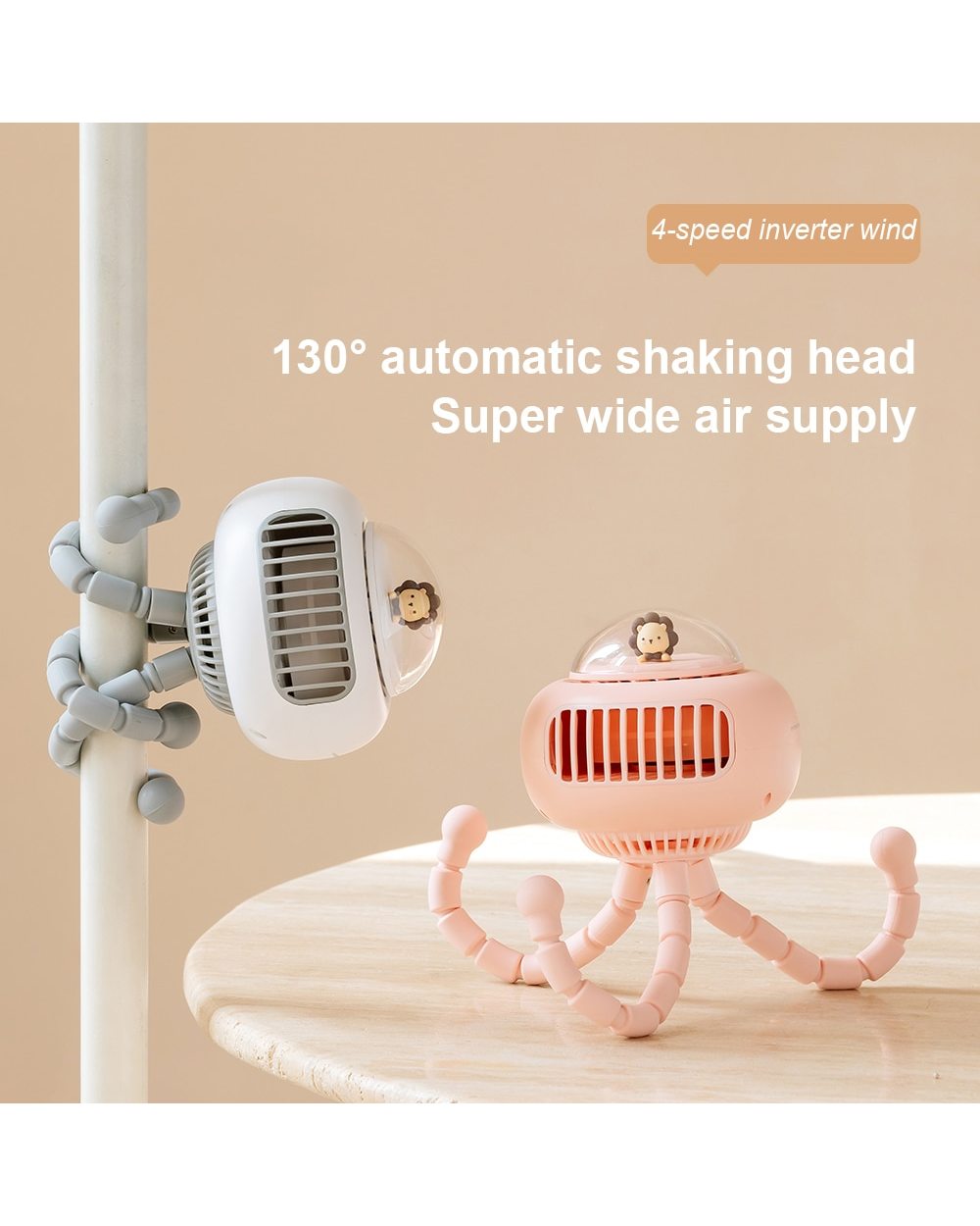 Usb Mini Rechargeable Fan For Baby Stroller Handy Bladeless Turbo Fan With Type C Small Hand Fan 3600Mah Battery Clip F front-1