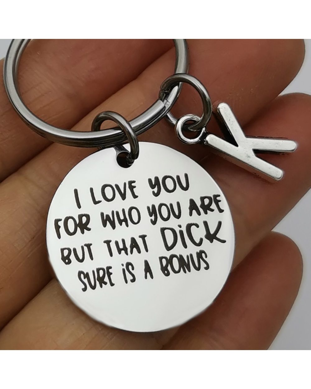 I Love You Funny Keychain Gifts for Boyfriend Fiance Husband Anniversary Birthday Valentine's Day Gift front-3