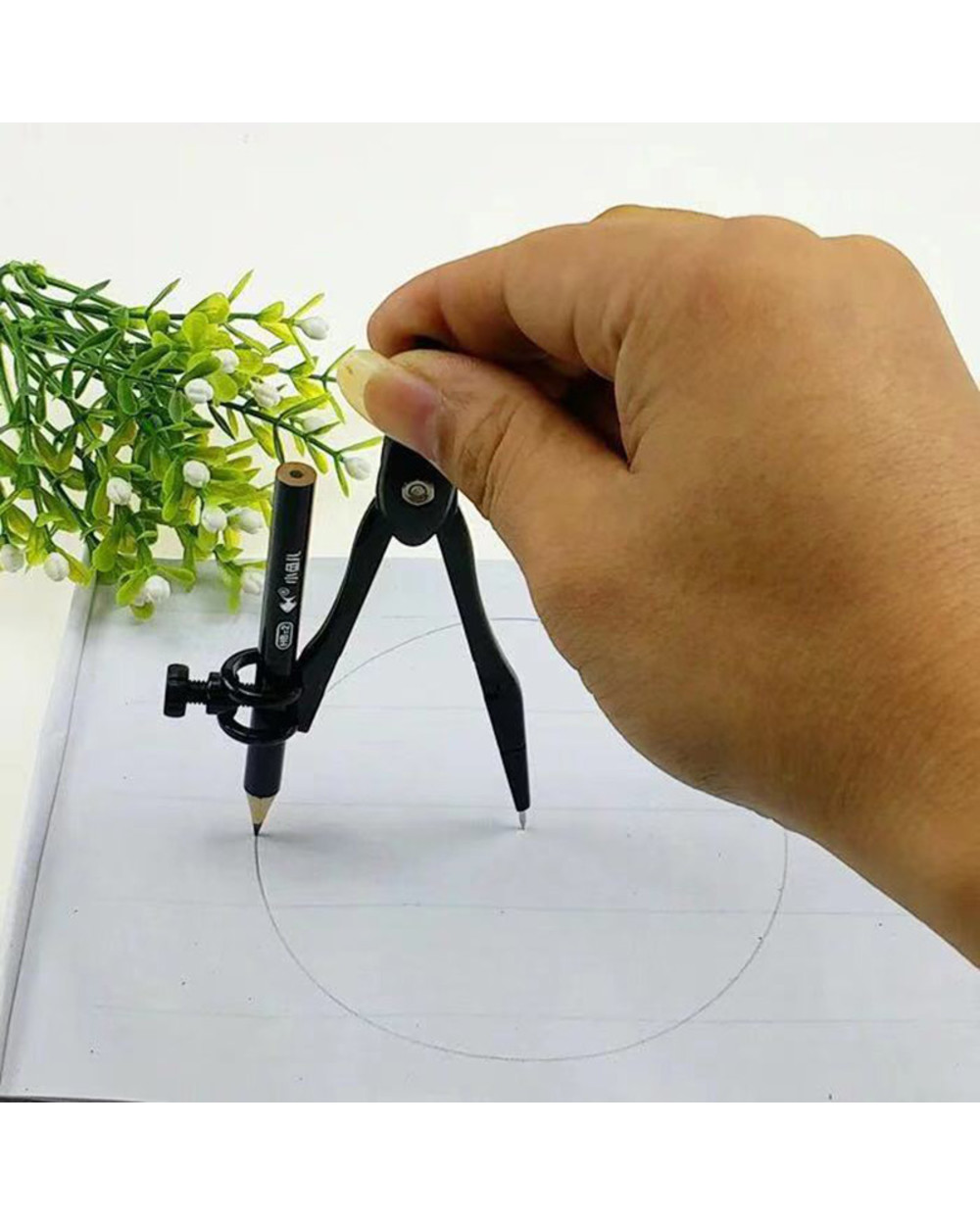 3Pcs Set Metal Compasses With Pencil Sharpener For Art Design Drawing Office School Student Exam Math Geometry Drafting front-3