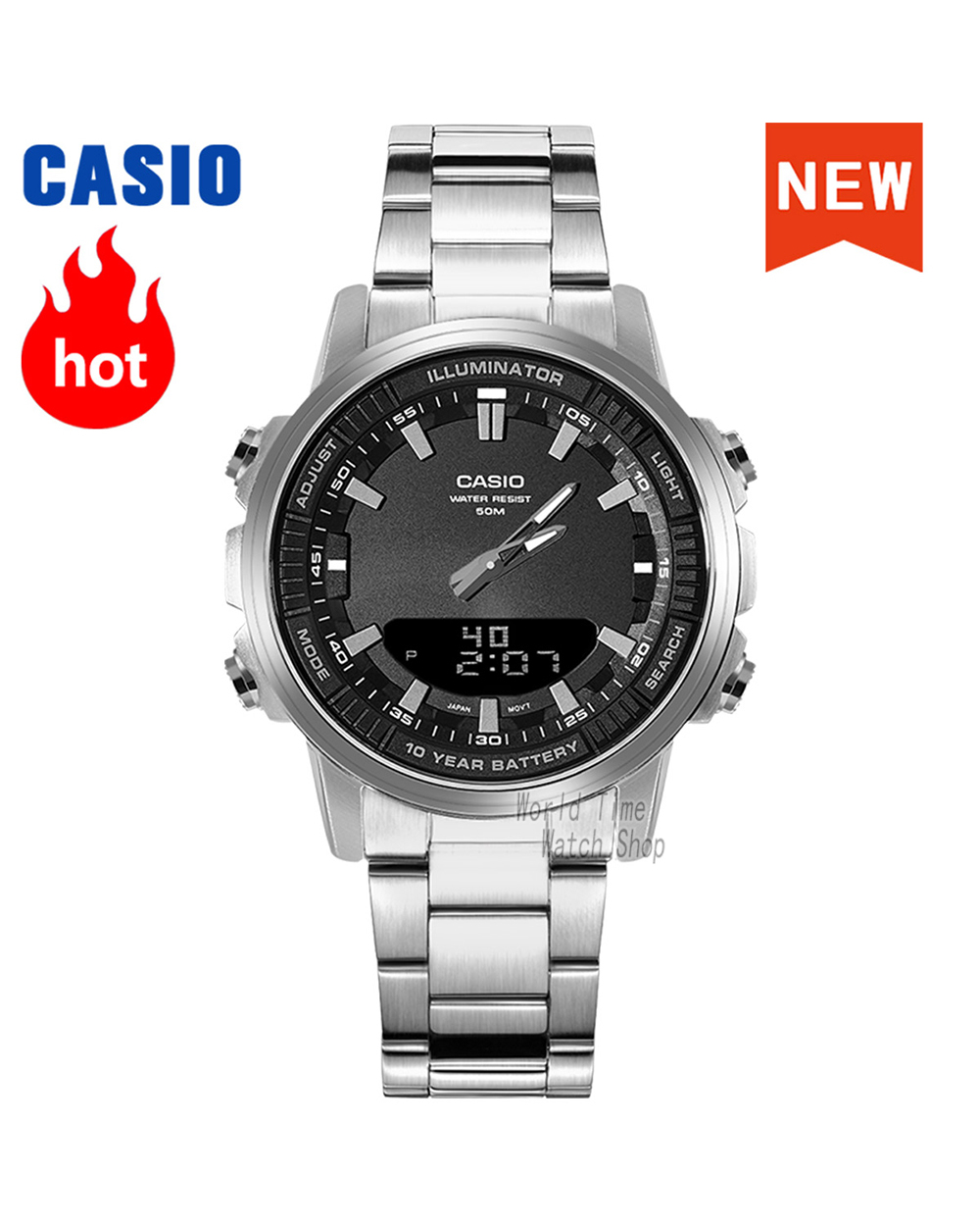 Casio watch wrist watch men top brand luxury set quartz watch 30 meters water resist men watch military Watch AMW880 front-5