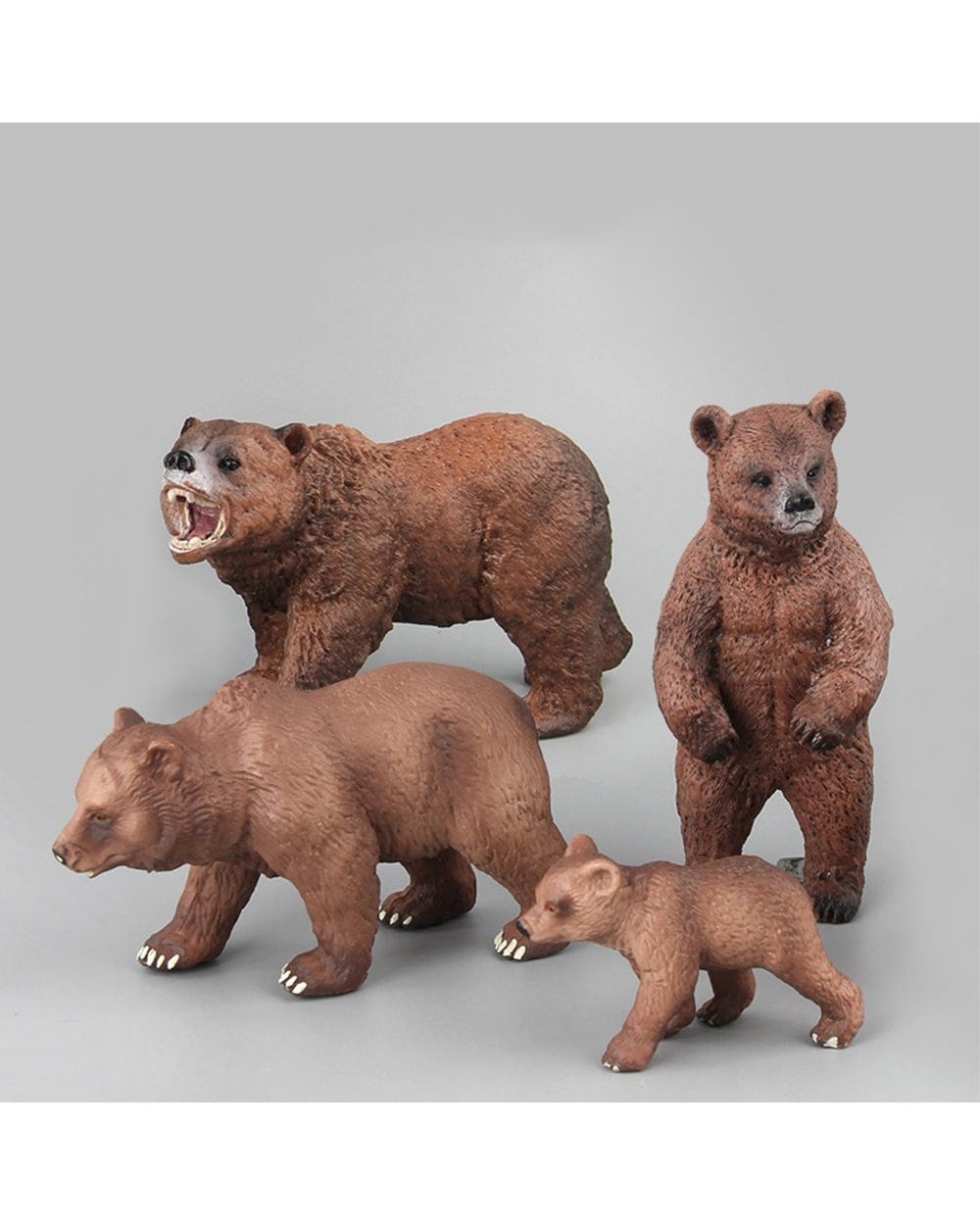 Bears Toys Children Baby Kids Animal Action Figures Brown Bear Fun Toy Figures Home Decor Collection Lover front-2