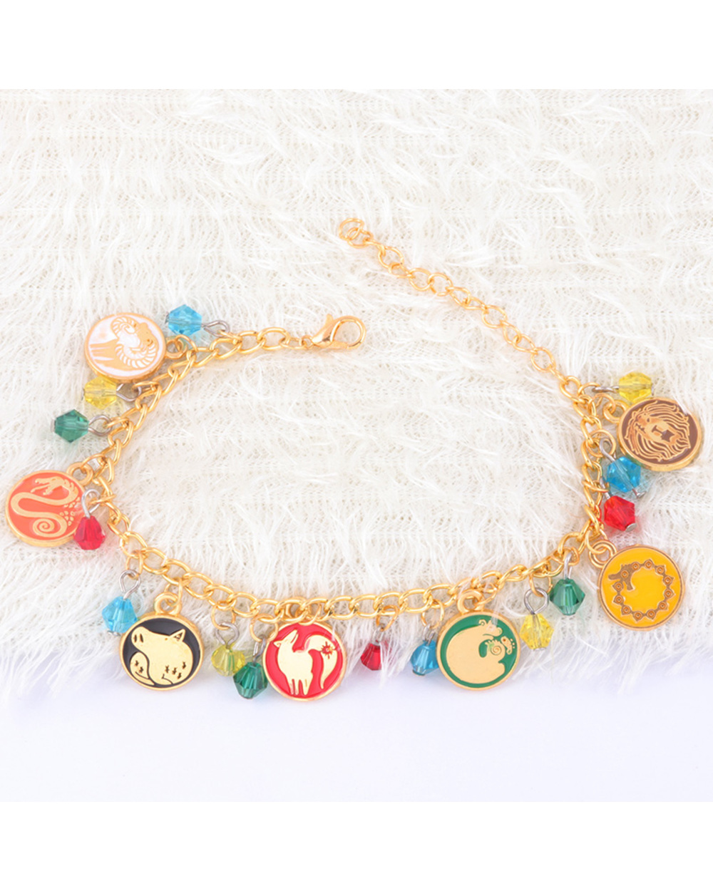 Anime The Seven Deadly Sins Charms Bracelet Meliodas Escanor Nanatsu No Taizai Dragon Lion Boar Goat Fox Tattoo Badge B front-2