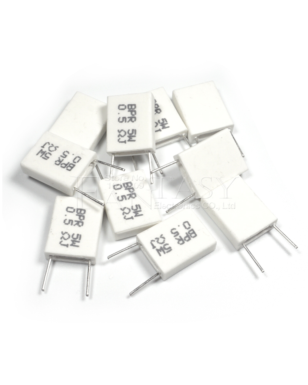10Pcs Bpr56 5W 0.001 0.1 0.15 0.22 0.25 0.33 0.5 Ohm Non-Inductive Ceramic Cement Resistor 0.1R 0.15R 0.22R 0.25R 0.33R front-1