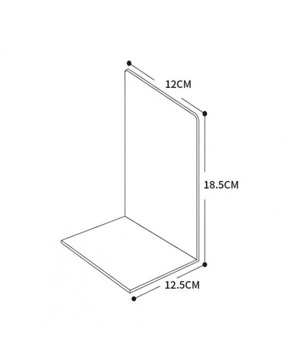 1Pc Transparent Acrylic Bookend Stand Bookshelf Desktop Decorative Storage Rack front-4