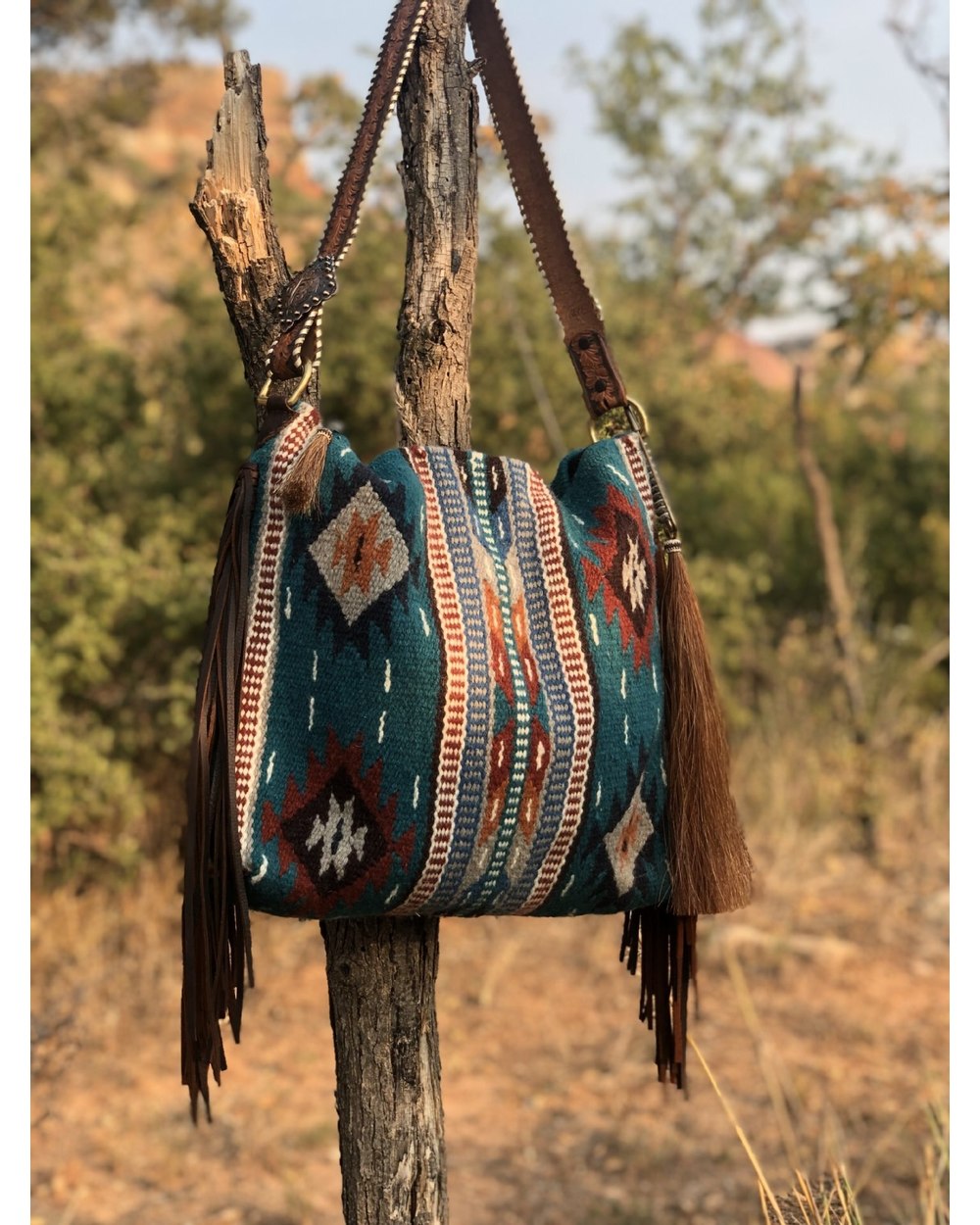 Bohemian Tassel Women Shoulder Bags Designer Handbags Luxury Canvas Crossbody Bag front-2