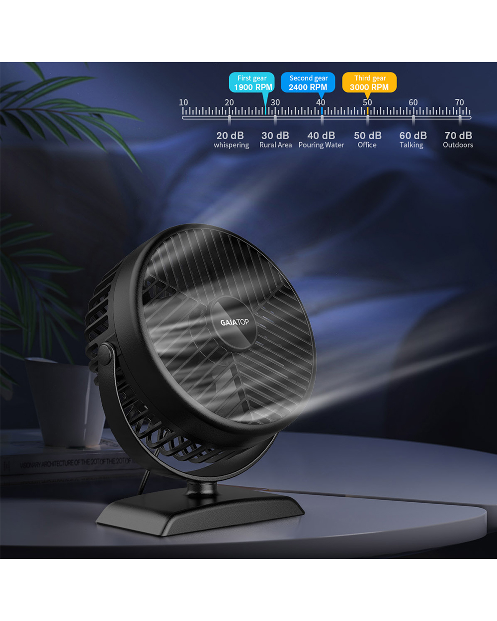 Portable Fan Mini Cooling USB Desk Fan front-2