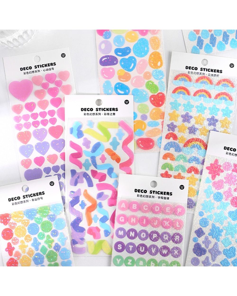 Aesthetic Pc Sticker Laser Ribbon Decoration Scrapbooking Stationery School Supplies front-3