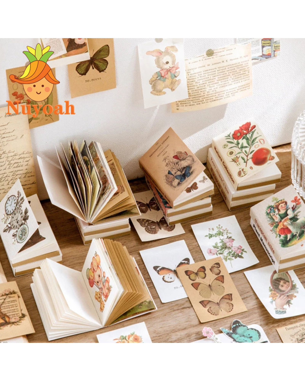 80Pcs Flower Plants Stickers Collection Mini Book Material Paper Junk Journal Planner Scrapbooking Vintage Deco Diy Cra front-0