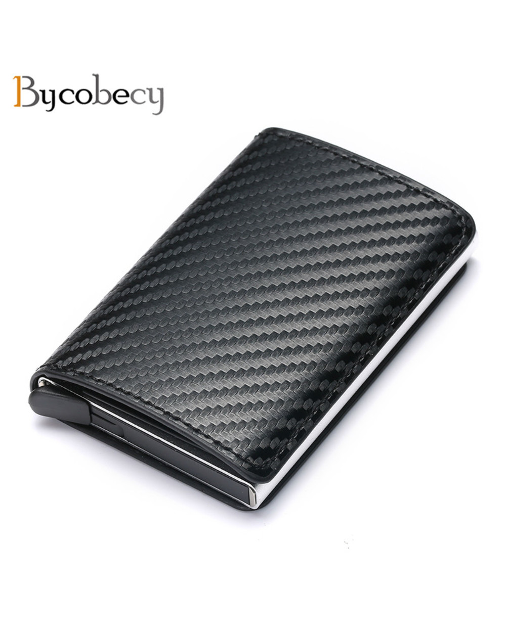2021 Credit Card Holder Wallet Men Women RFID Aluminium Bank Cardholder Case Vintage Leather Wallet front-0