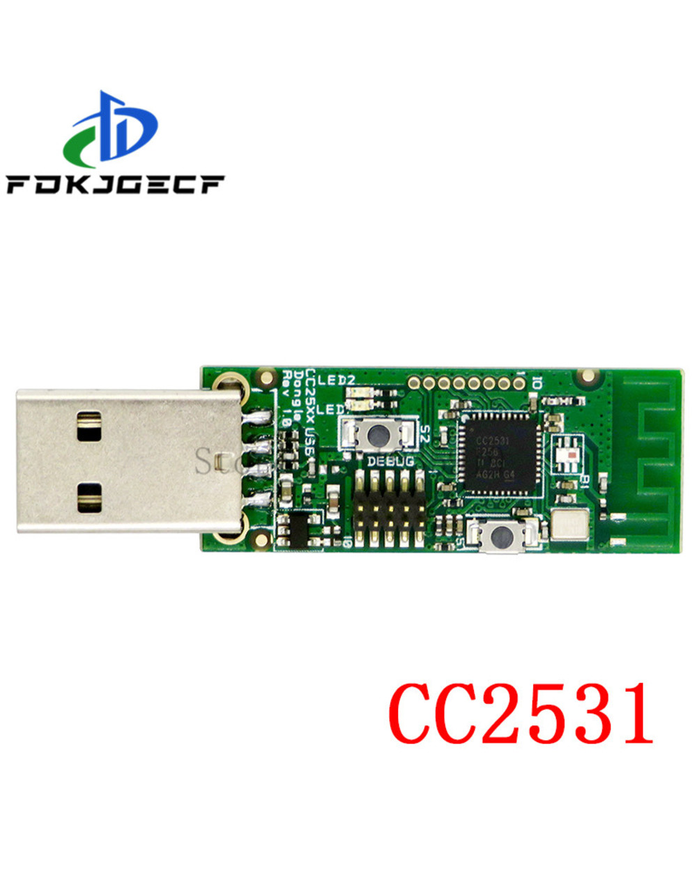 Cc Debugger Zigbee Emulator Cc2531 Cc2540 Sniffer Wireless Board Bluetooth 4.0 Dongle Capture Usb Programmer Downloader front-2