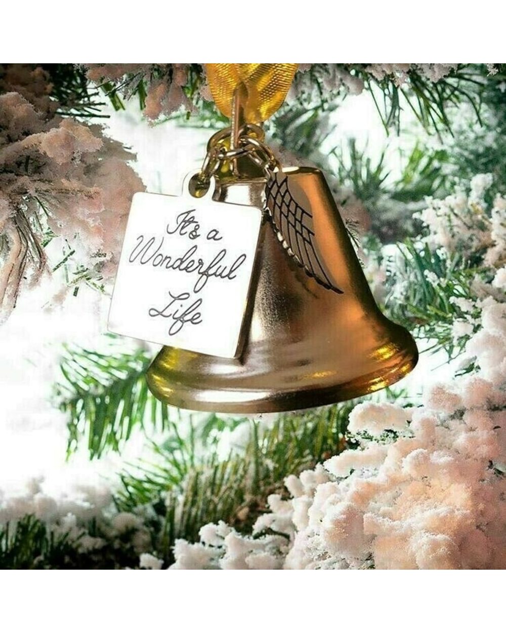 Angel Wings Bell Ornaments (Stainless Steel) front-1