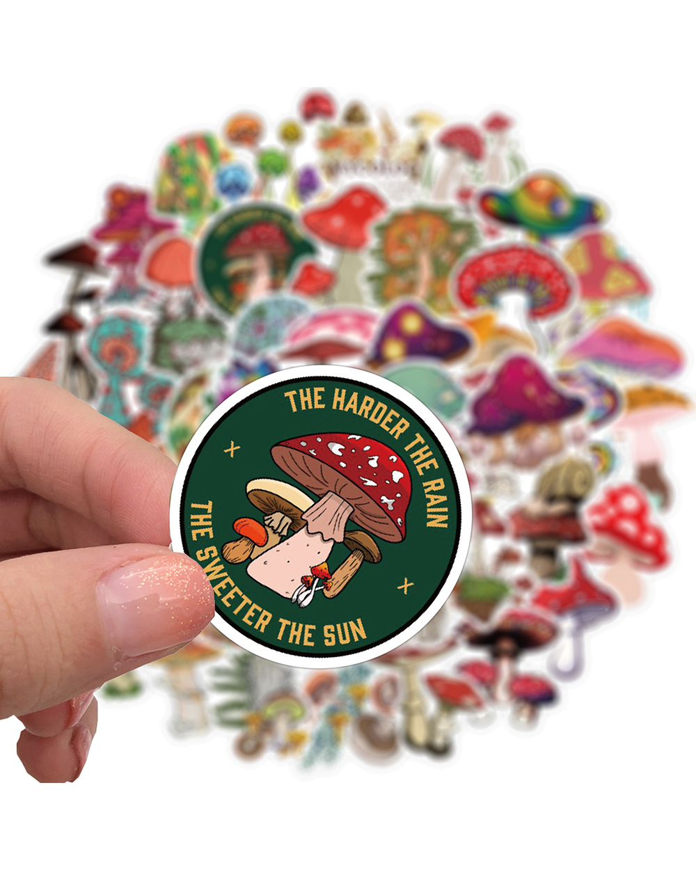 10/30/50PCS Cartoon Mushroom Plant Graffiti Stickers Cute Travel Skateboard Suitcase Guitar Luggage Laptop Funny Sticker front-2