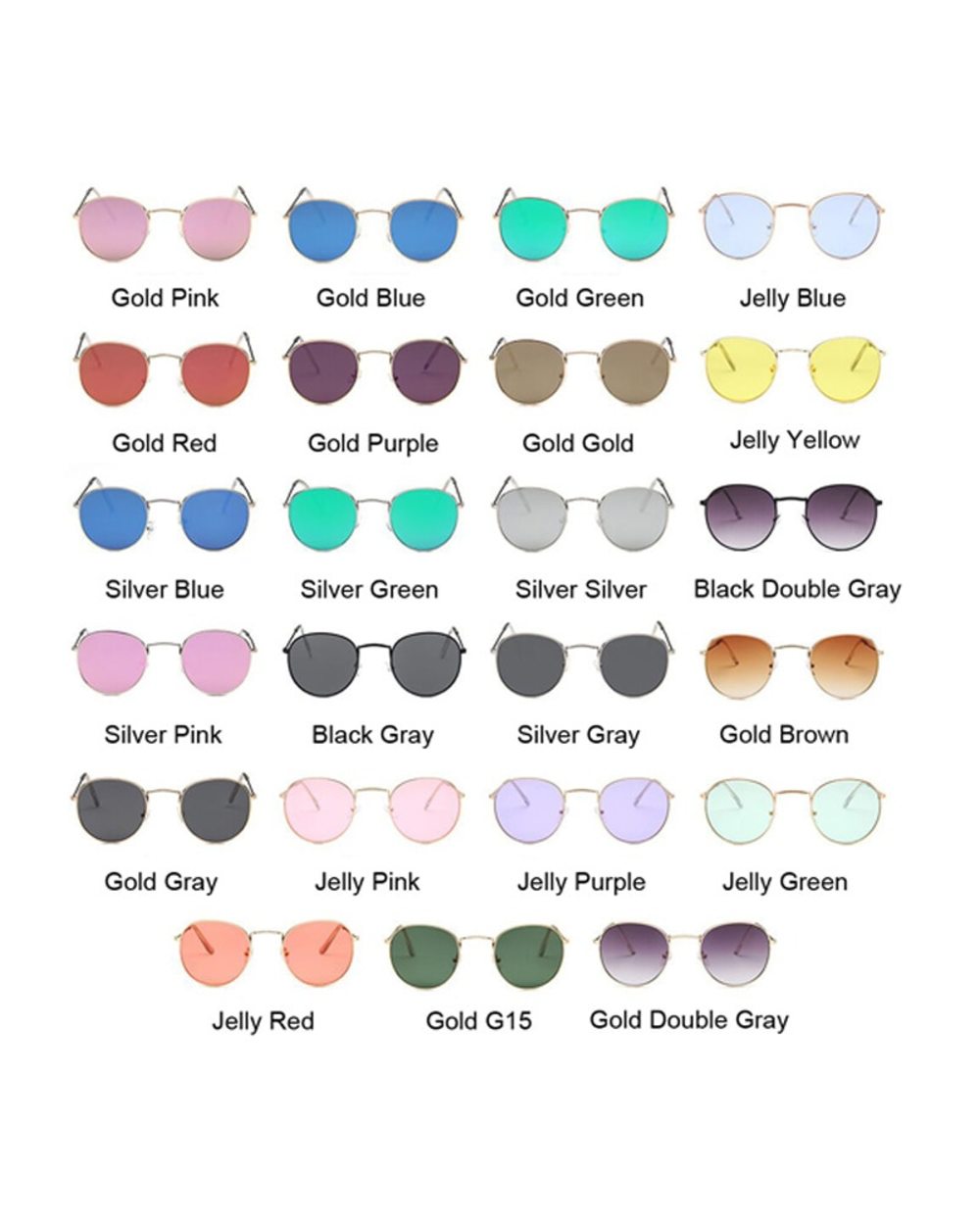 Classic Round Sunglasses Men Vintage Small Frame Driving Sun Glasses Brand Designer Retro Male Black Shades Oculos De S front-5