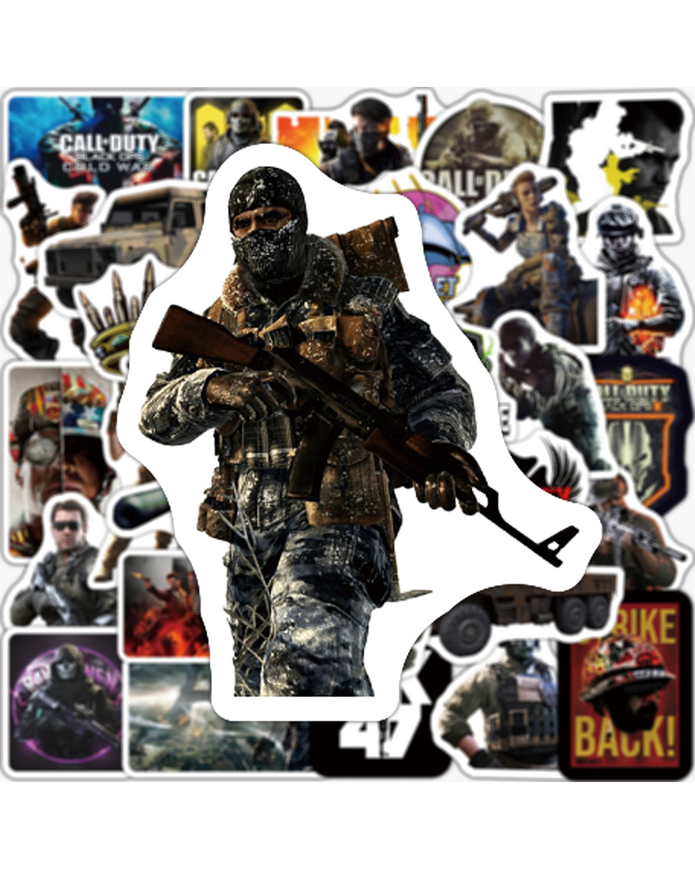 10/30/50PCS Cool Game Call of Duty Stickers Decals Car Travel Luggage Guitar Fridge Laptop DIY Graffiti Funny Sticker front-4