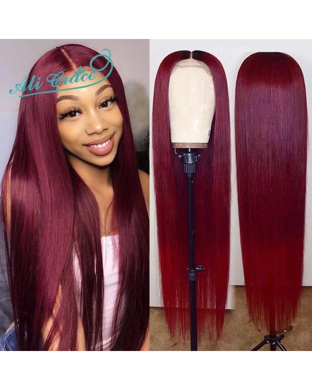 99J Closure Wig 10A Straight Lace Front Wigs For Women Blonde Color 27 Brazilian Straight Human Hair Wig Bug Red Wigs front-0
