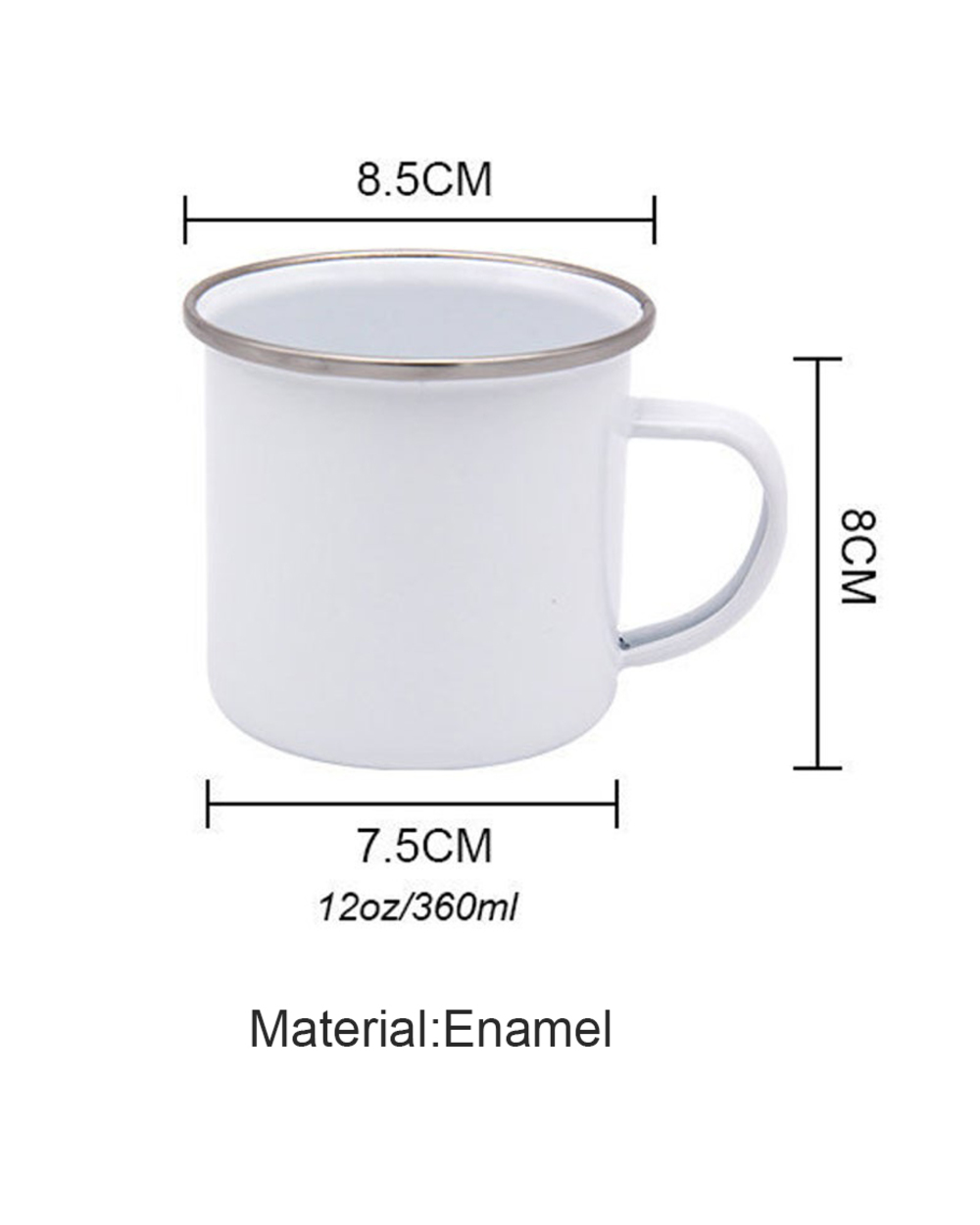 Cartoon Dog Enamel Coffee Tea Mugs Camping Water Mug Best Friend Gifts front-4