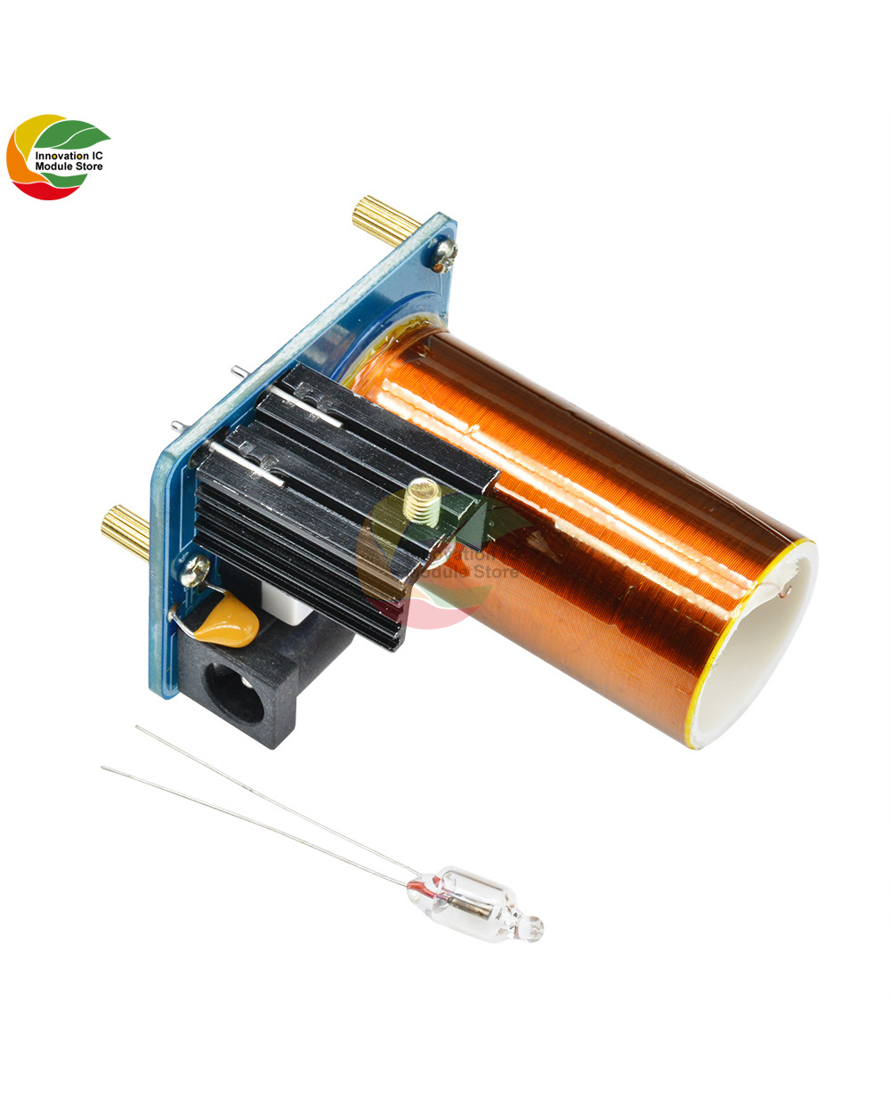 Bd243 Mini Tesla Coil Kit Magic Props Diy Parts Empty Lights Technology Diy Electronics Bd243c Diy Mini Tesla Coil Modu front-4
