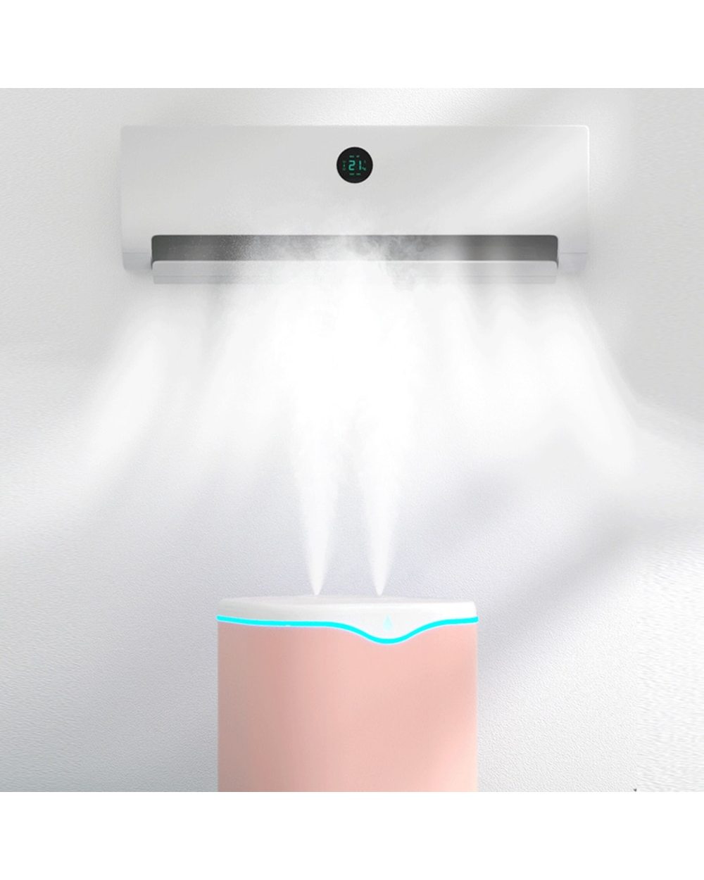 Air Humidifier Double Spray Port Essential Oil Aromatherapy Diffuser Cool Mist Maker Fogger for Home Office front-2