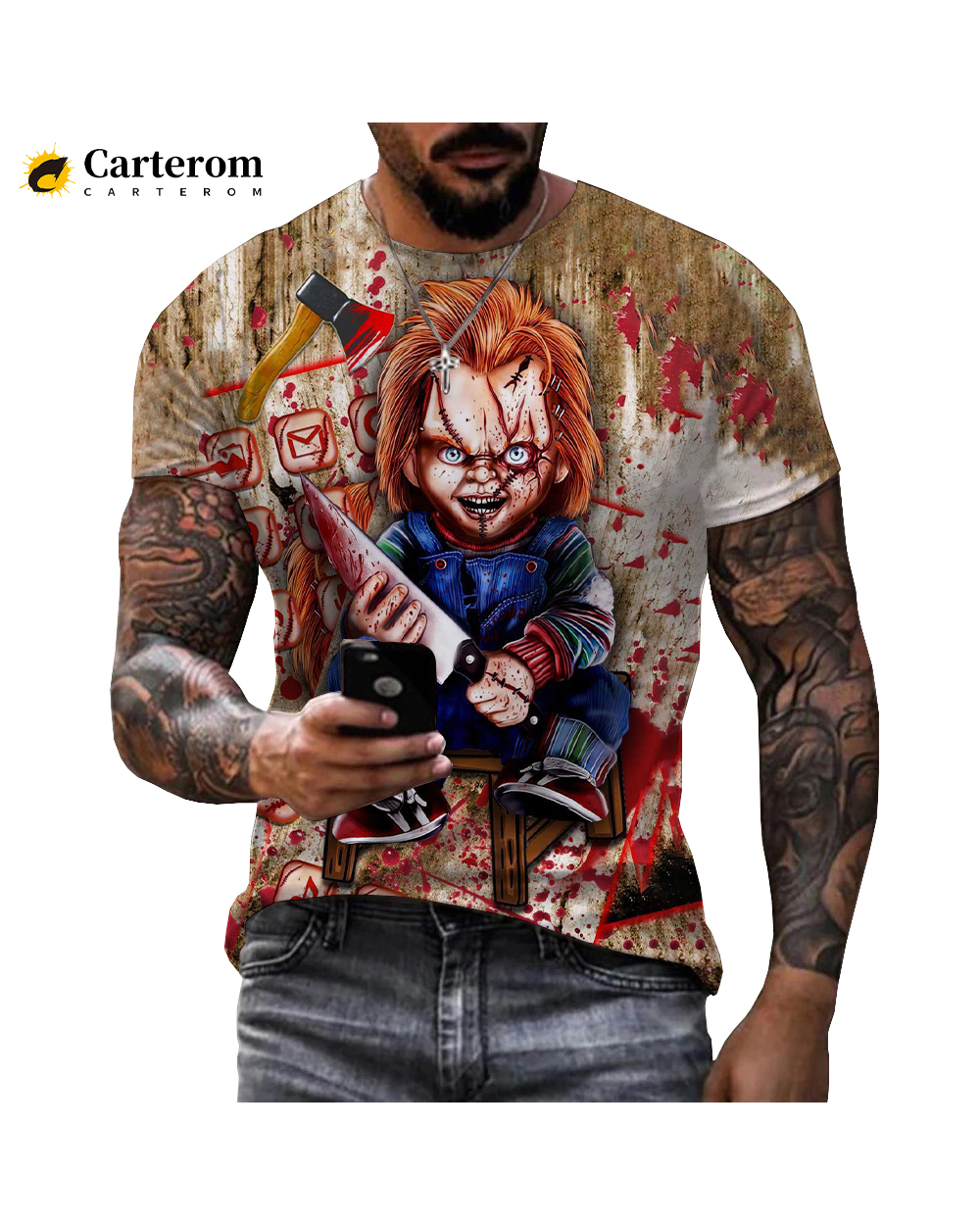 Chucky Movie Printed 3D T-shirt Horror front-1