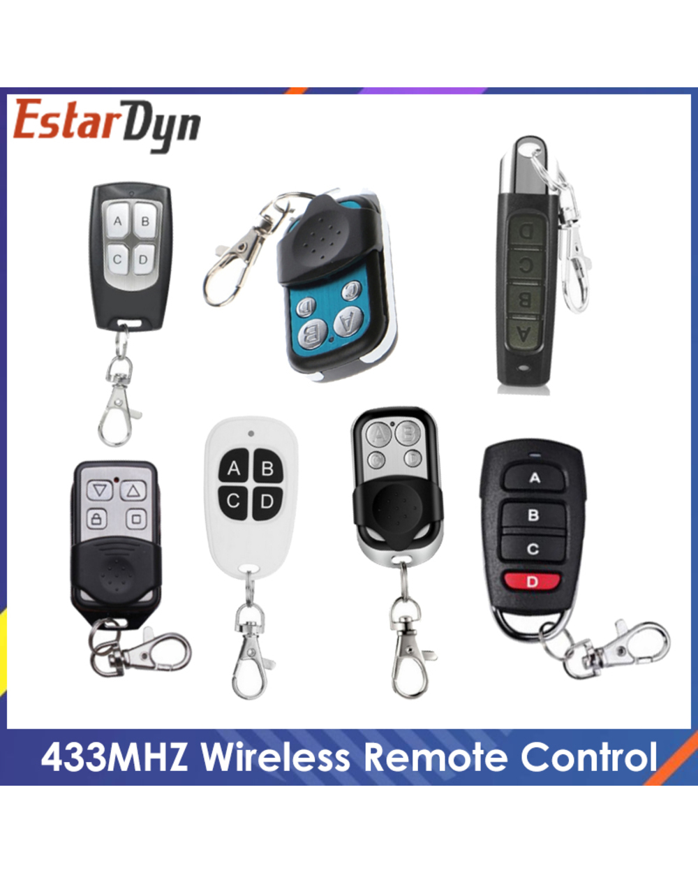 433Mhz Remote Control 4 Channe Garage Gate Door Opener Remote Control Duplicator Clone Cloning Code Car Key front-0