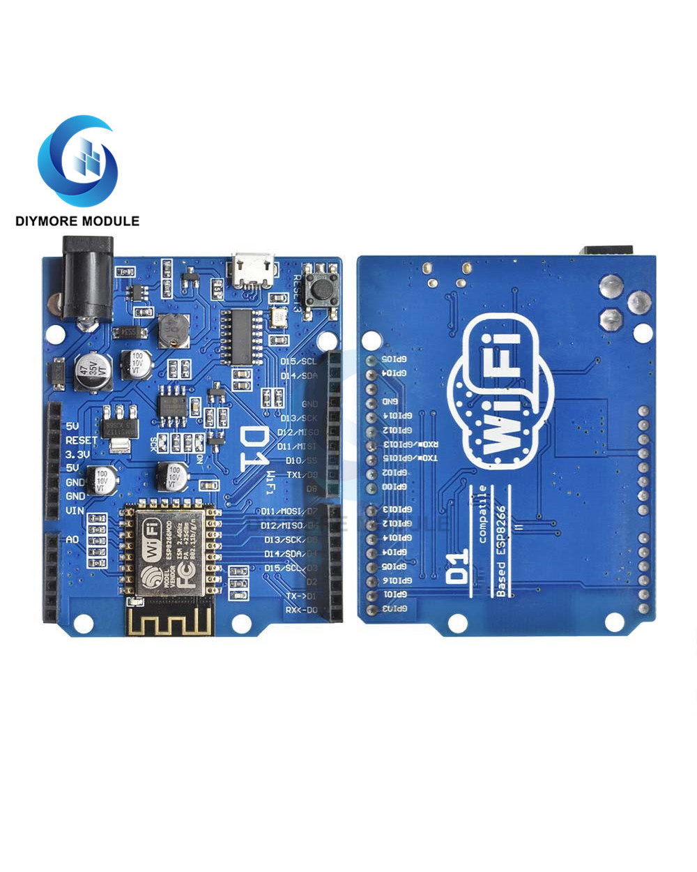 1Pcs New Esp-12E Wemos D1 Mini Ch340 Wifi Development Board Esp8266 Wemos D1 Wifi Based Esp8266 Shield D1 front-4