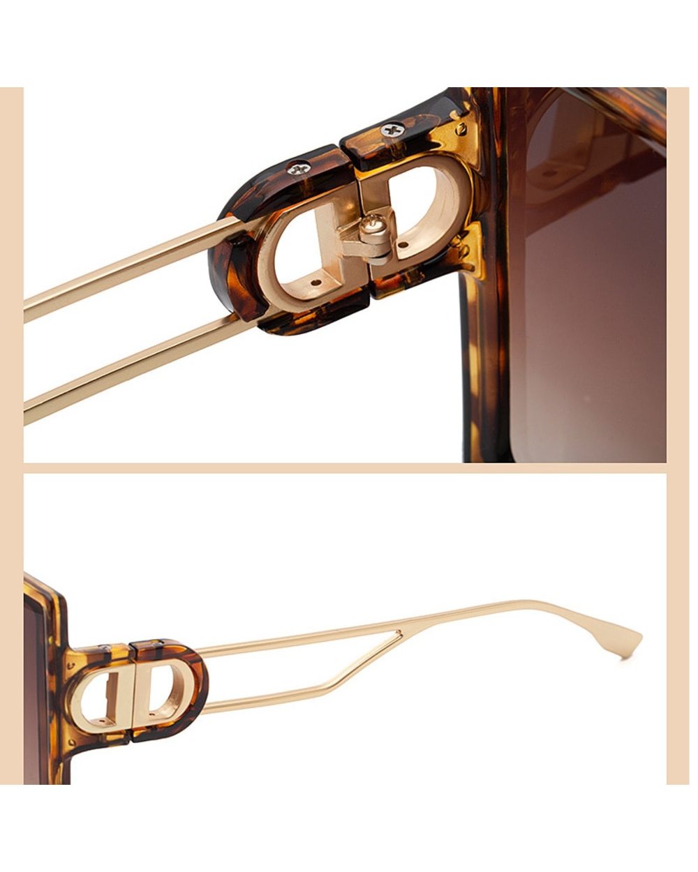 Feishini 2022 Fashion Oversized Sunglasses Women Luxury Brand Designer Original High Quality Glasses Shades Celebrity V front-5