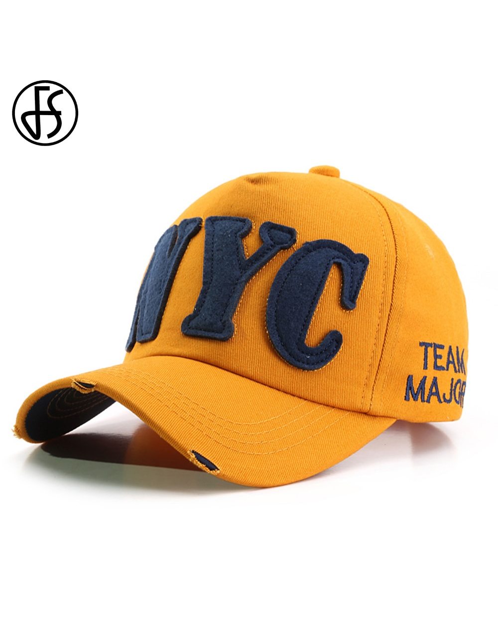 Fs 2022 Winter New York City Baseball Caps For Men Women Stylish Black Yellow Trucker Cap Streetwear Snapback Hip Hop H front-0