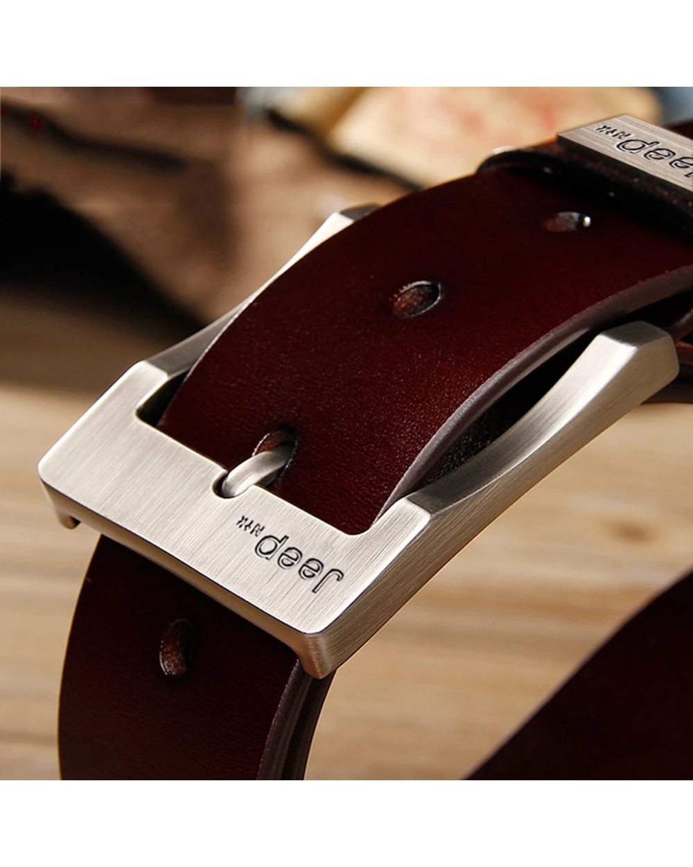 Jifanpa Cow Genuine Leather Luxury Strap Male Belts For New Fashion Classice Vintage Pin Buckle Men Belt High Quality L front-2