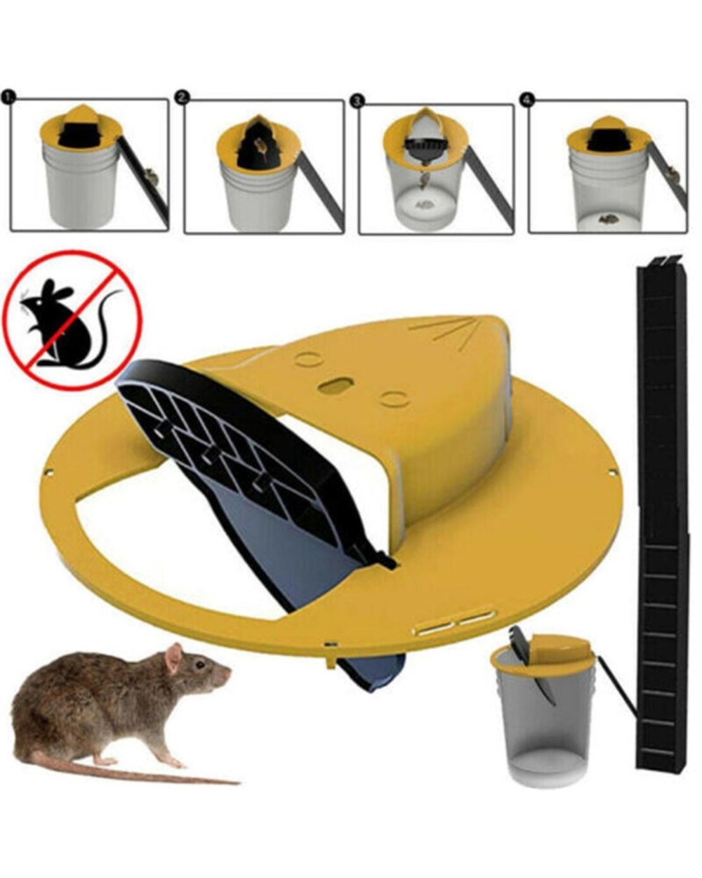 Smart Flip N Slide Bucket Lid Mouse Trap