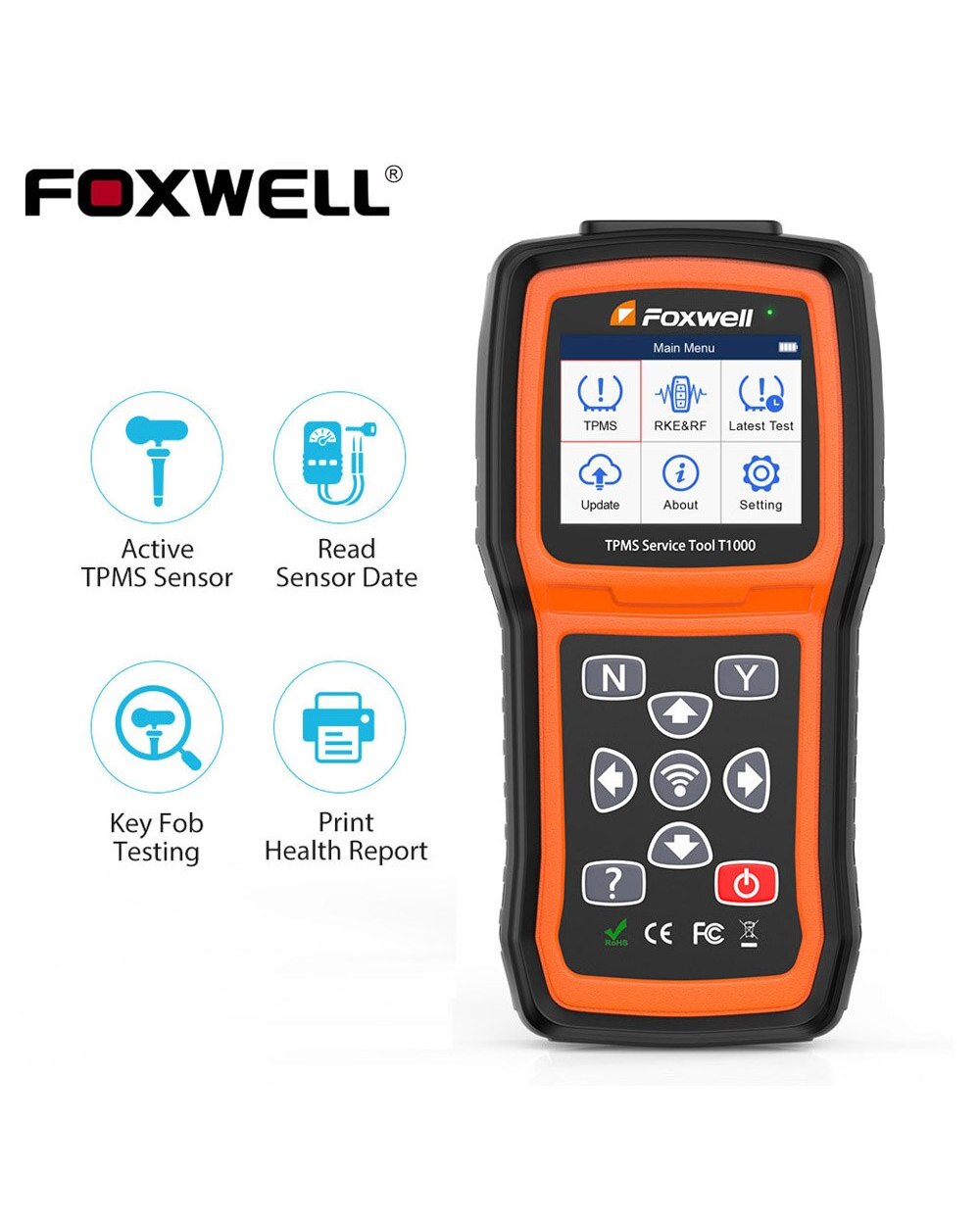 Foxwell T1000 Tpms Program Tool Activate Decodes Tpms Sensors Check Rf
