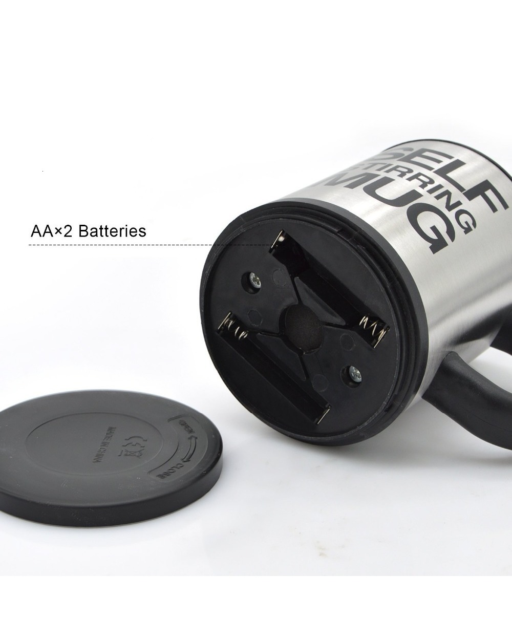 400ML Self Stirring Mug Stainless Steel mix Coffee tea Cup with Lid Automatic Electric Lazy front-3