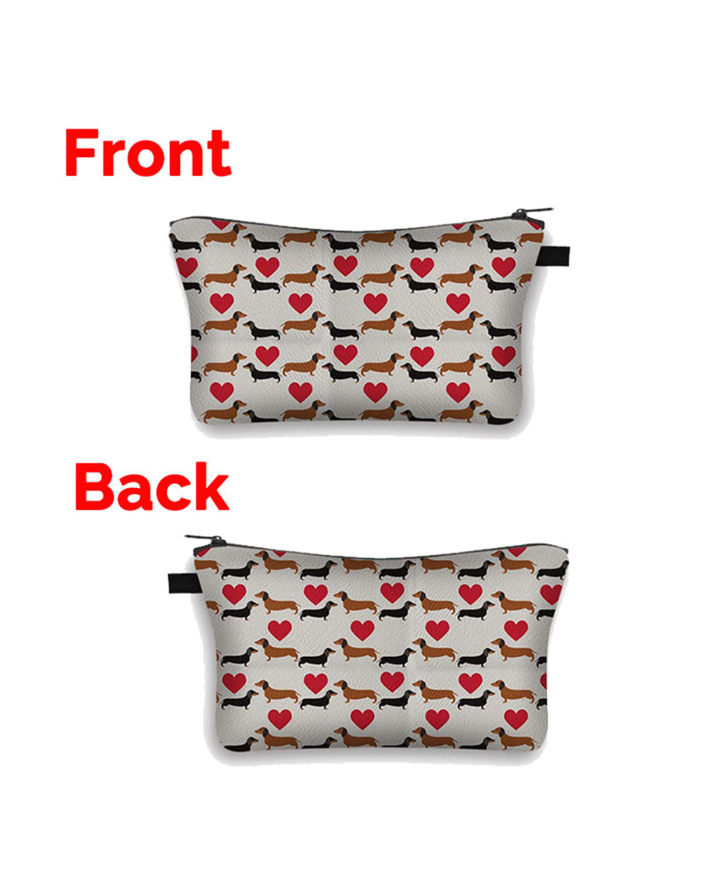 Dachshund Dog Makeup Storage Pouch front-4