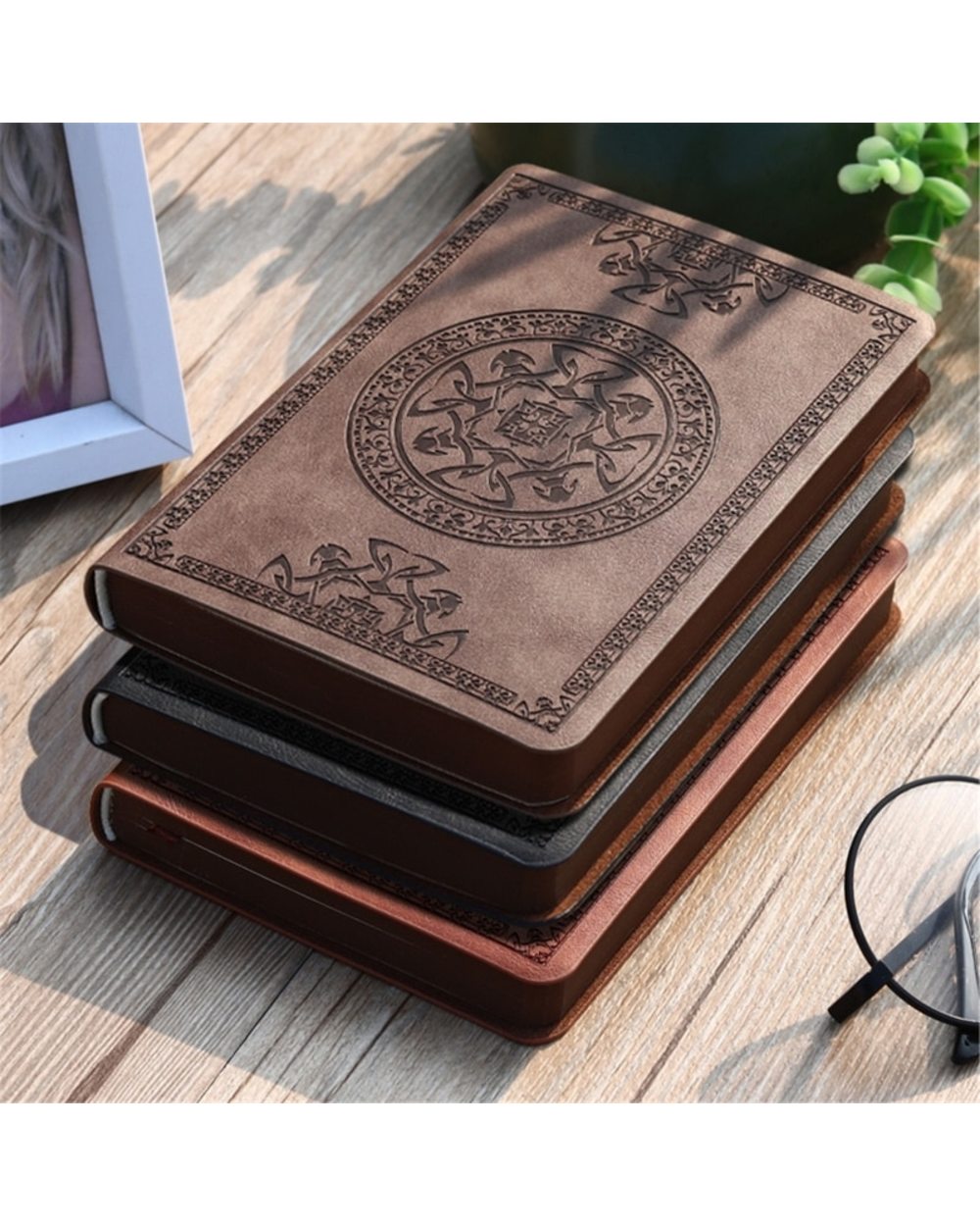 2022 New Portable Vintage Leather Notebook Journal front-4