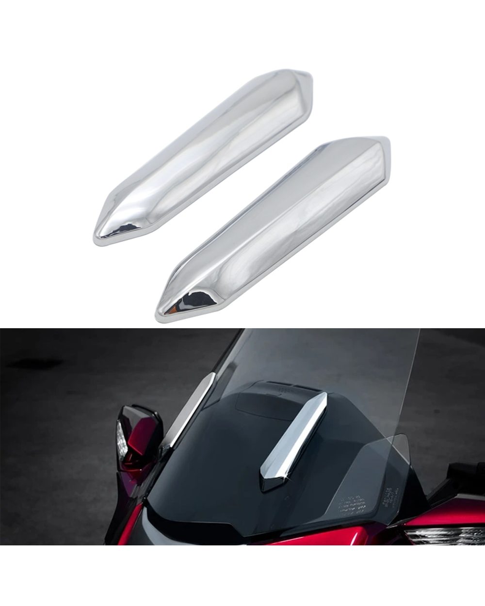 Goldwing Gold wing 1800 Tour F6B GL1800 lights Cover Accessory Windshield Front Rear Chrome Trim 2018 2019 2020 front-4